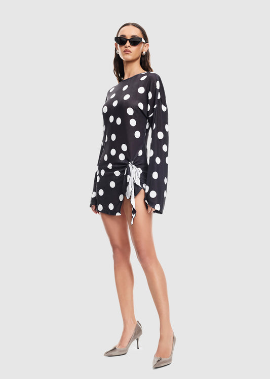 Cosmic Mini Dress NOIR POLKA