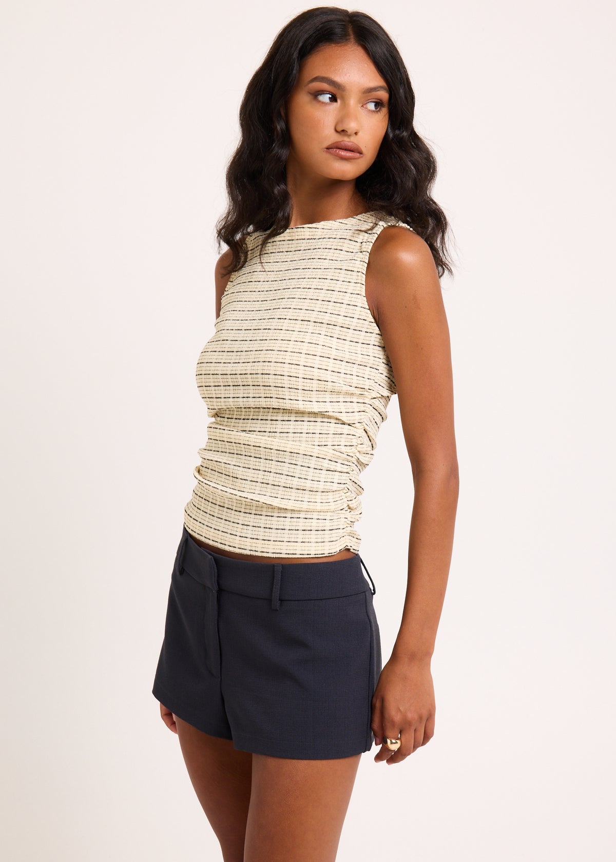 Winnie Warped Check Top BUTTER
