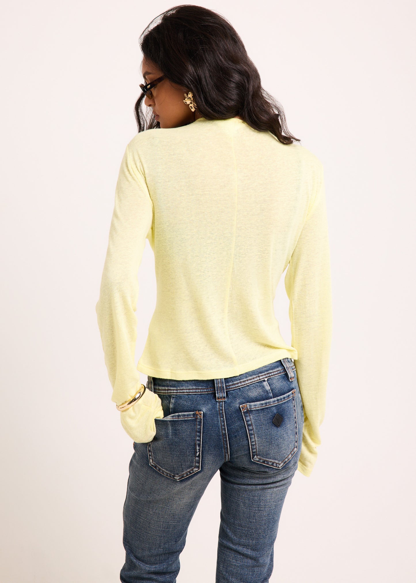 Delta Sheer Long Sleeve Top