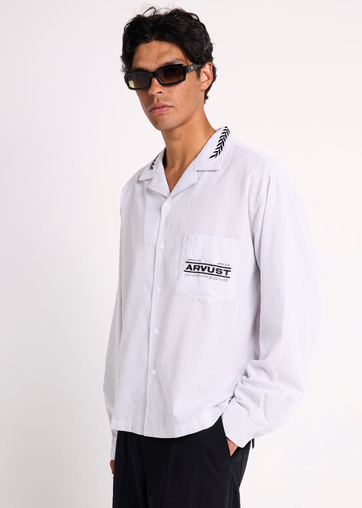 Grand Prix Long Sleeve Shirt WHITE