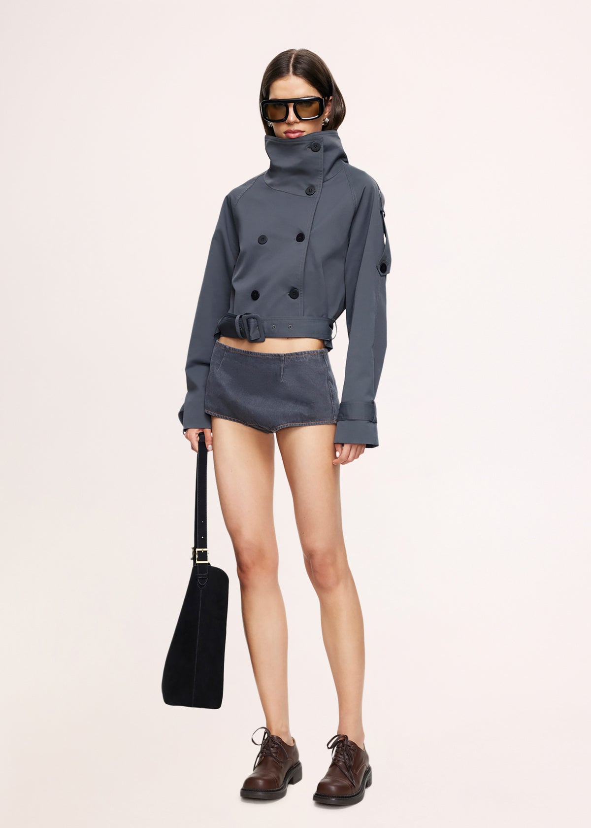 Blanc Cropped Trench OLIVE