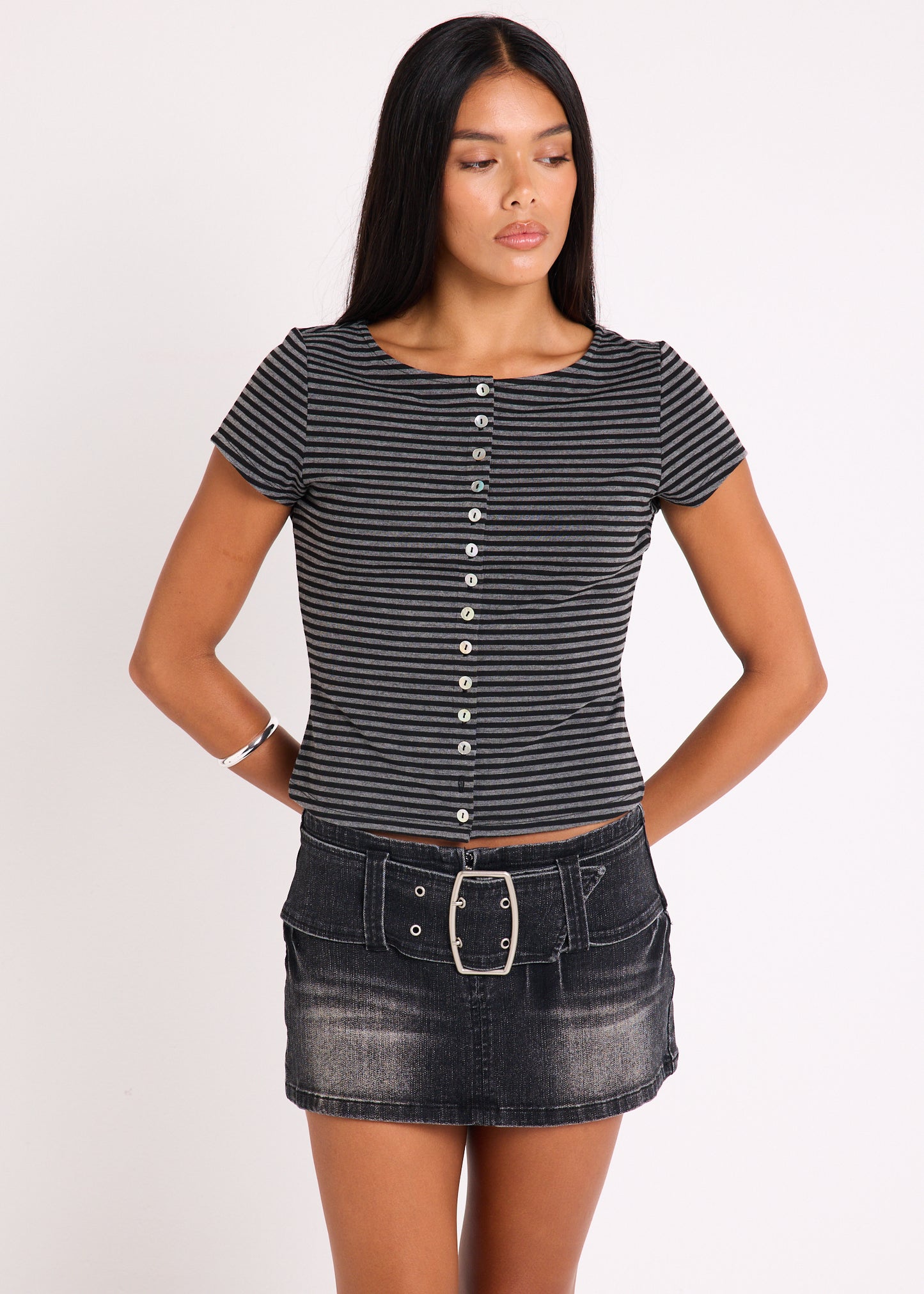 Charli Button Up Top