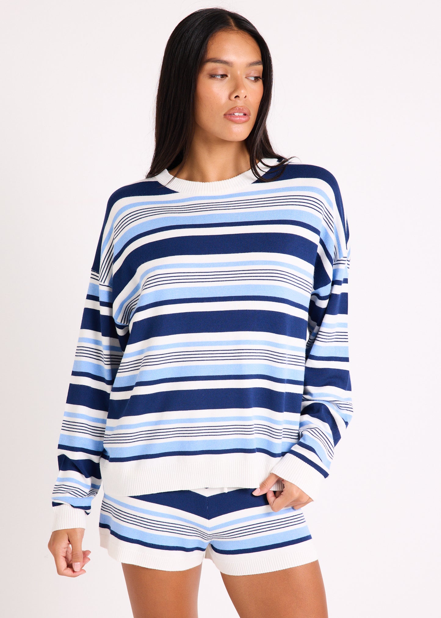 Chiara Stripes Oversized Knit Top