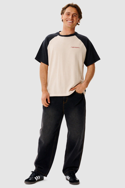 Inner Visions Flogged Boxy T-Shirt BLACK WHITE