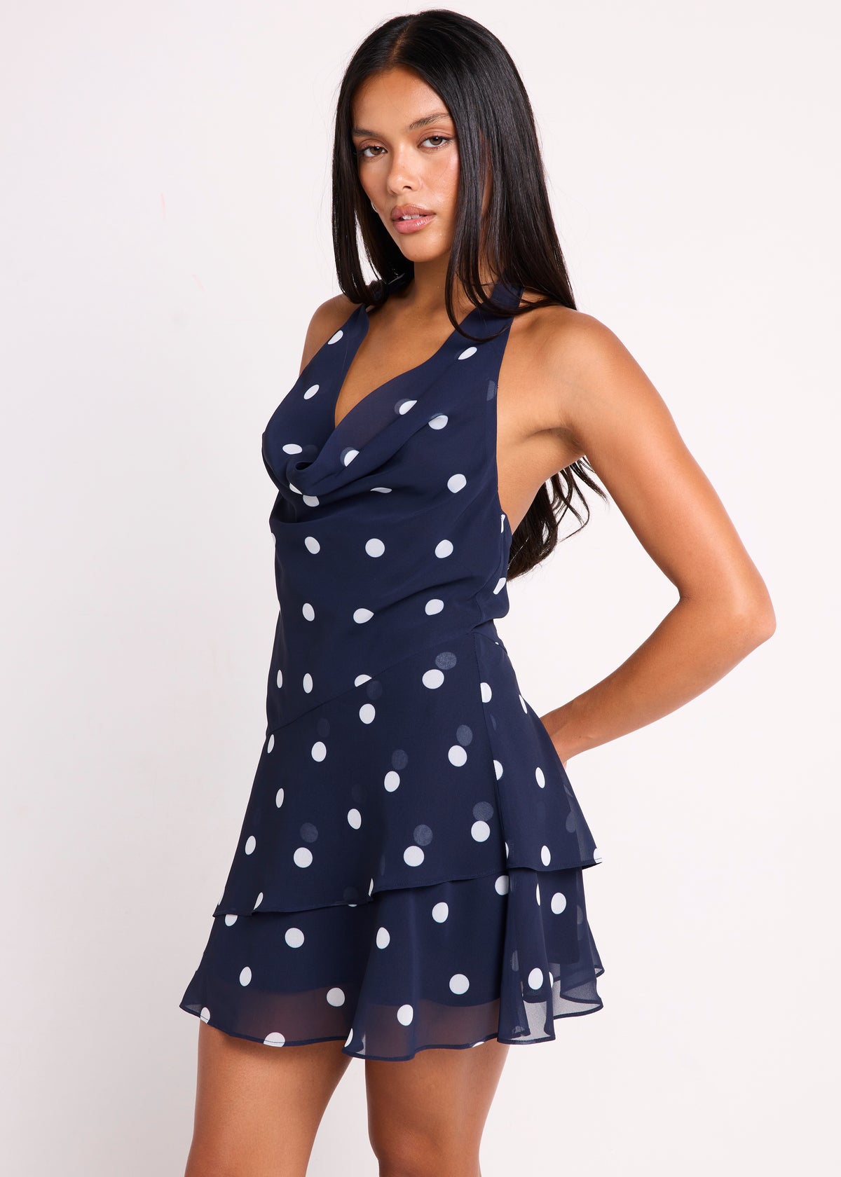 Ophelia Polka Mini Dress BLUE