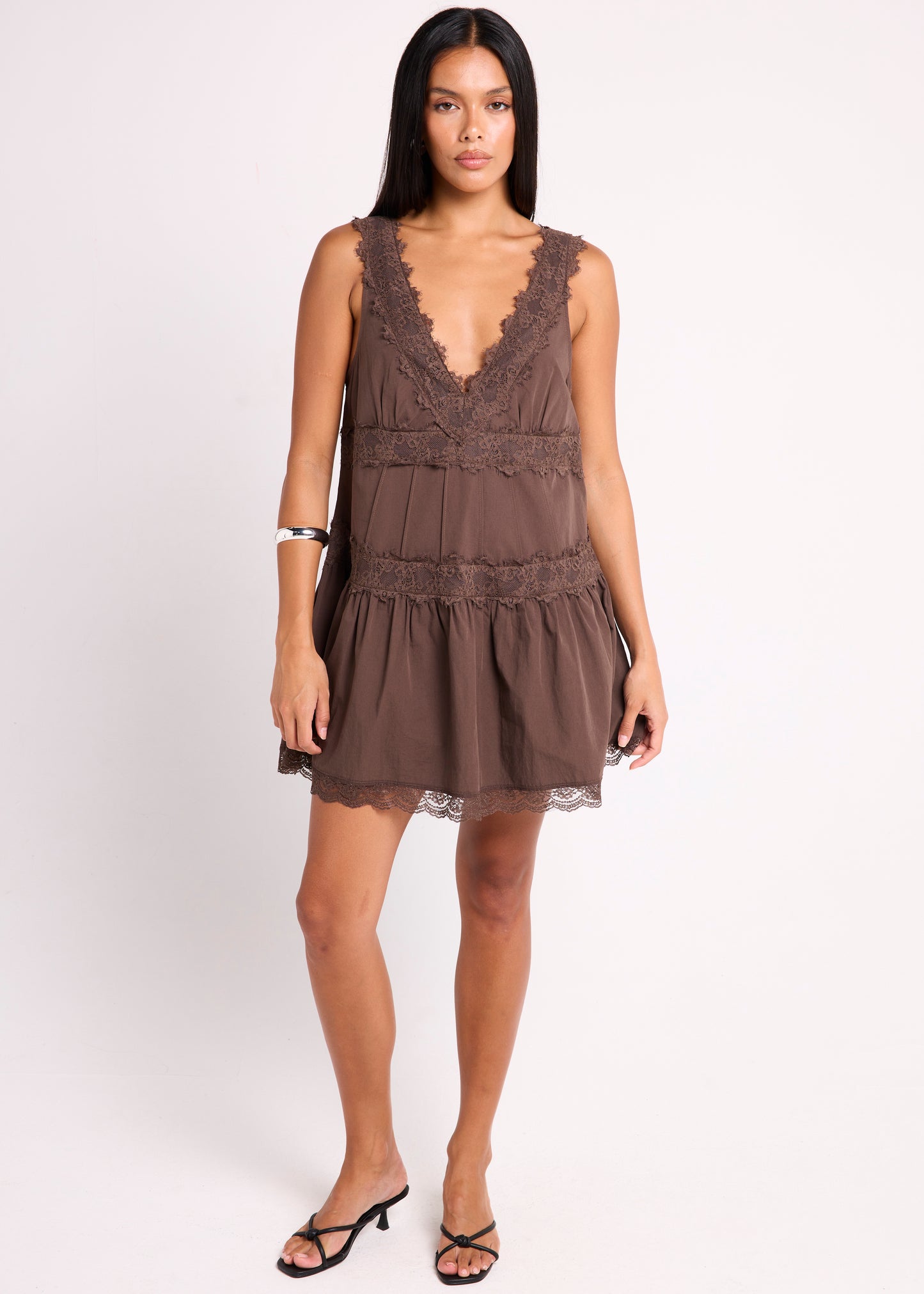 Cassis Lace Mini Dress