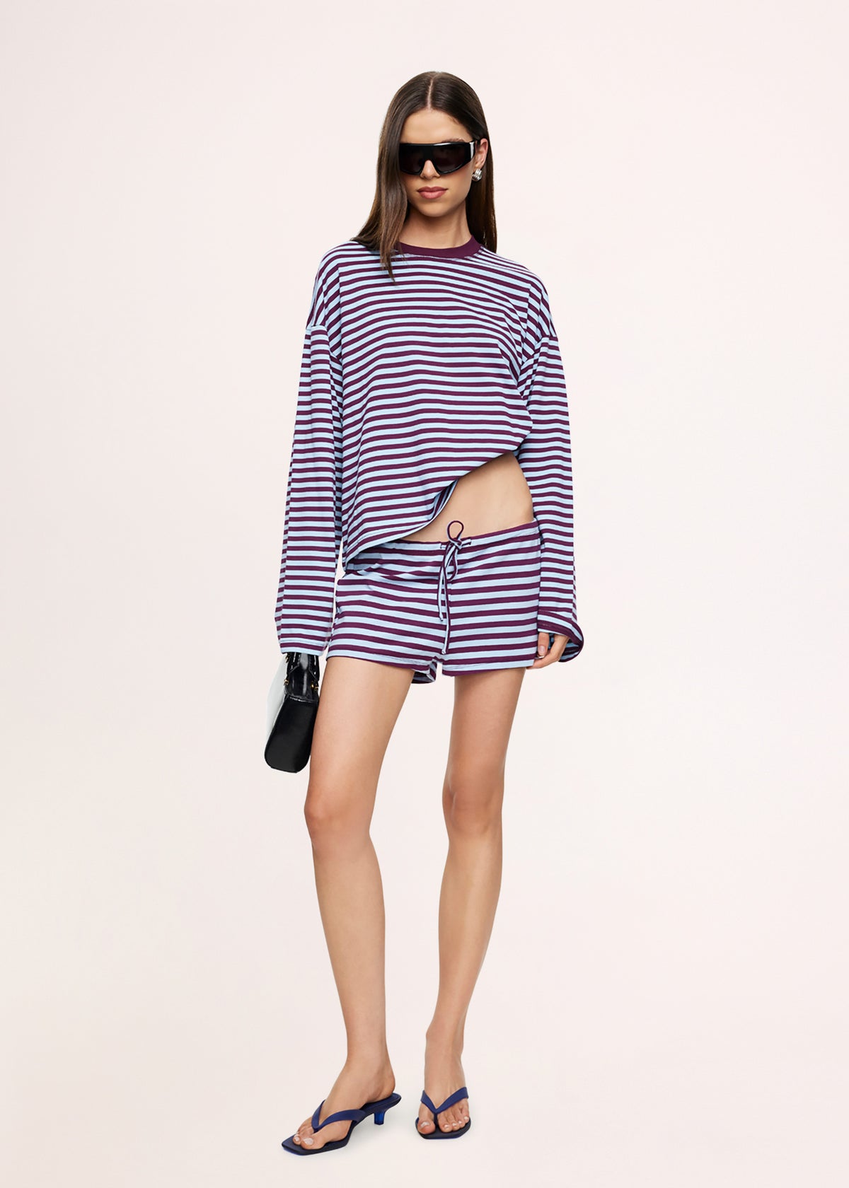 Bloom Long Sleeve Stripe Top EGGPLANT SEA STRIPE