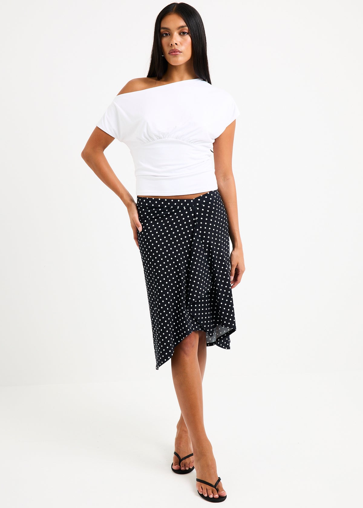 Darcy Off Shoulder Top WHITE