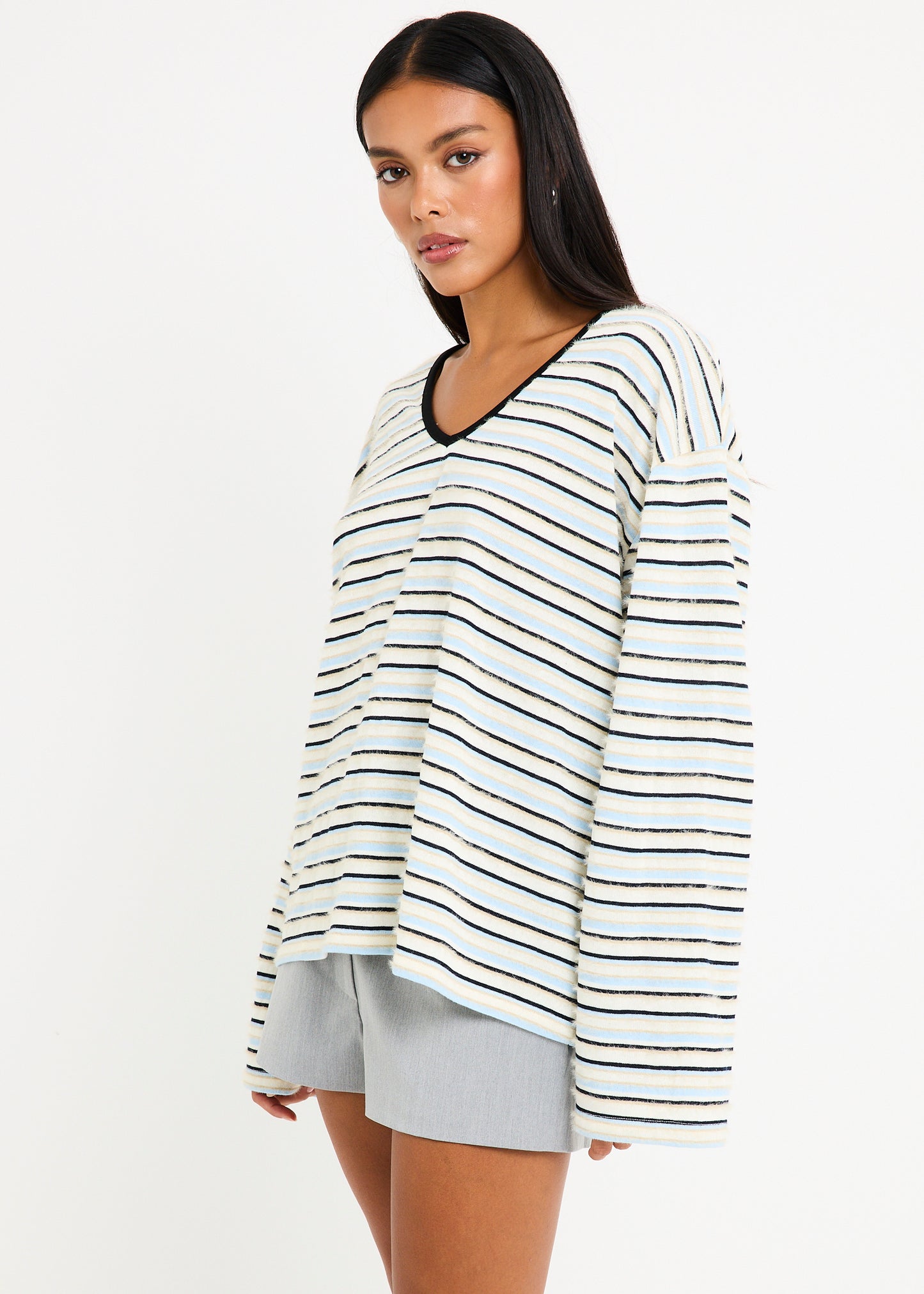 Julie Striped Long Sleeves Knit Jumper