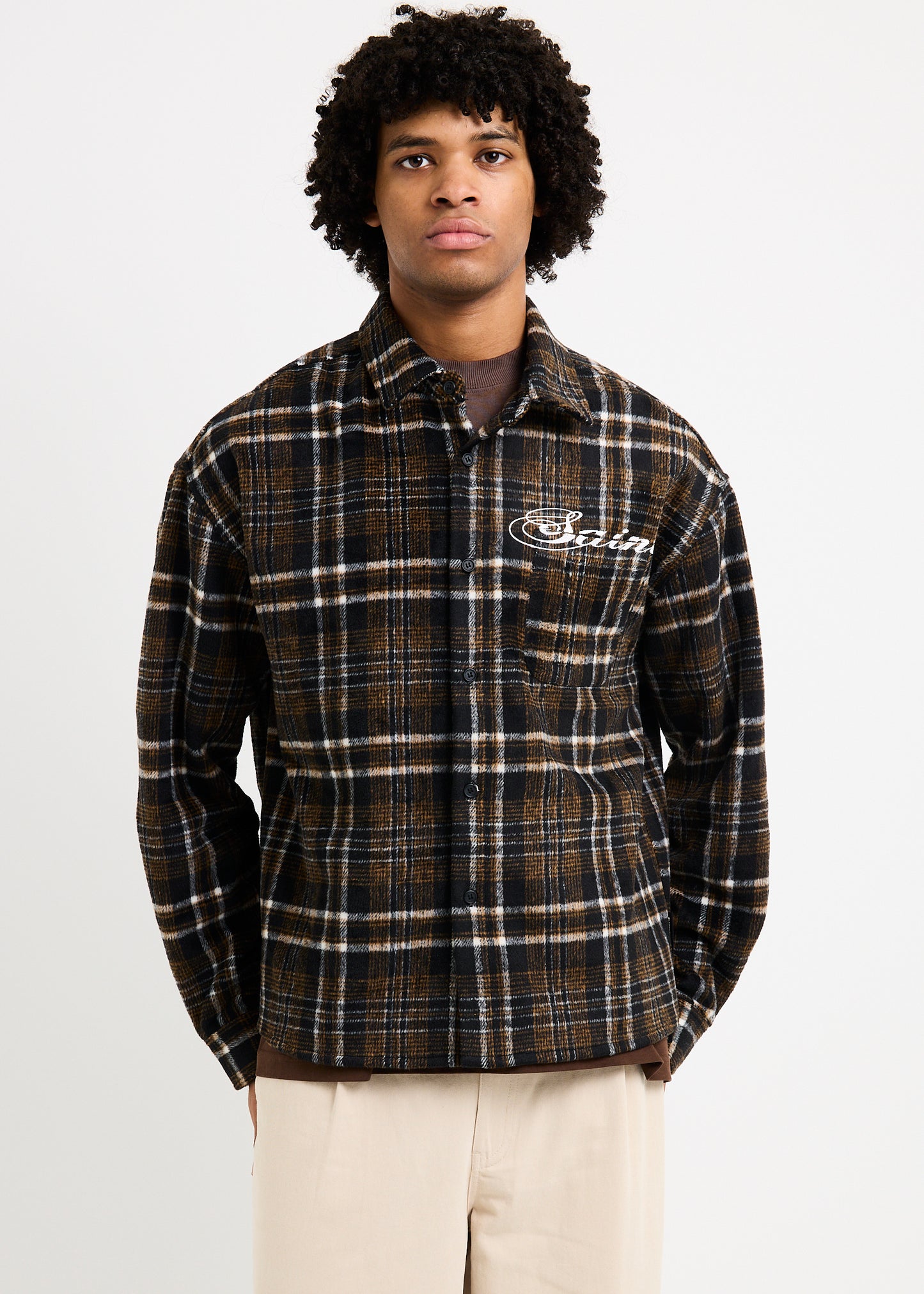 Script Long Sleeve Flannel