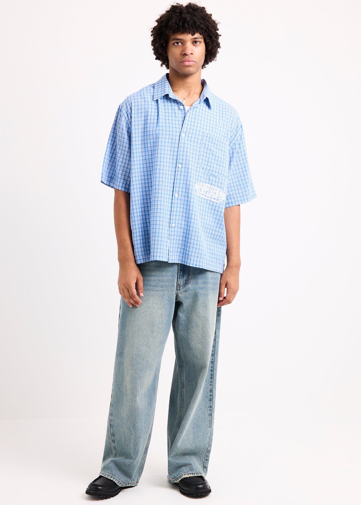 Globe Skate Short Sleeve Shirt BLUE