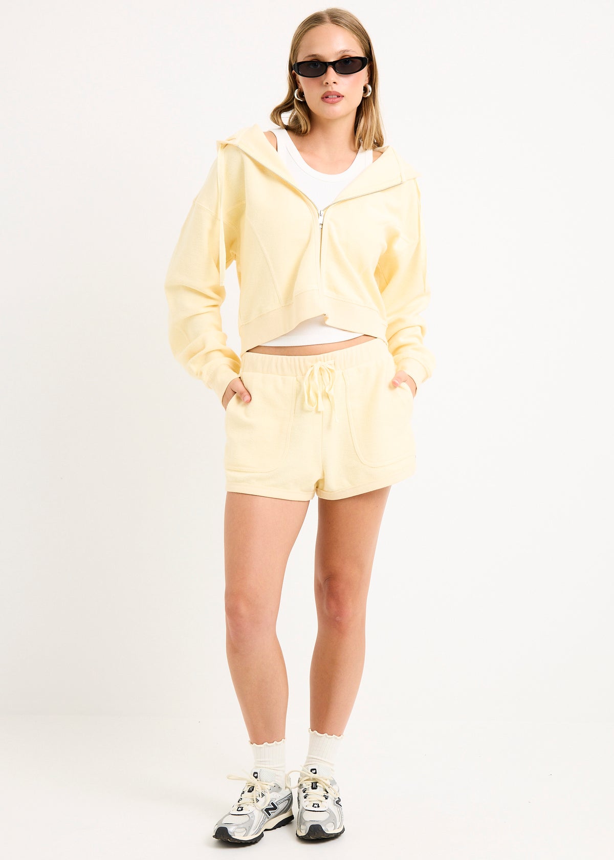 Palisades Terry Zip Thru Hoodie BUTTER