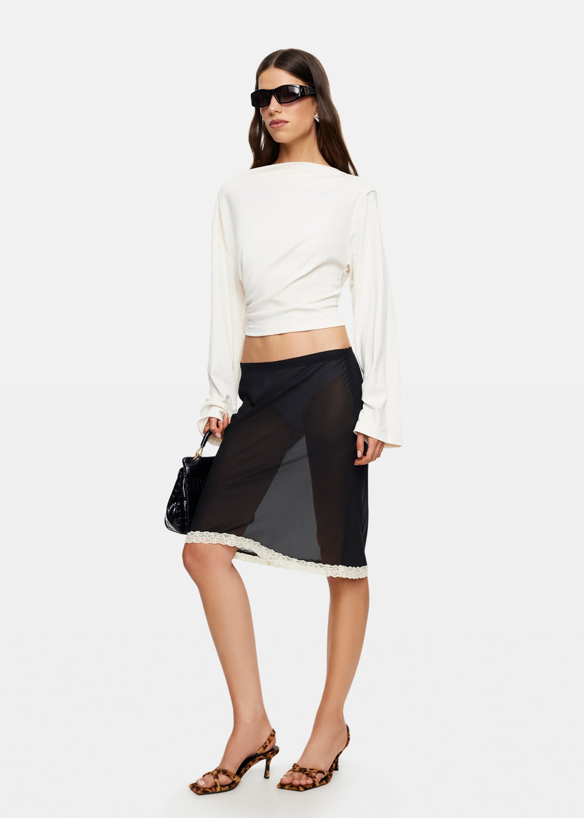 Shoreline Midi Skirt NOIR
