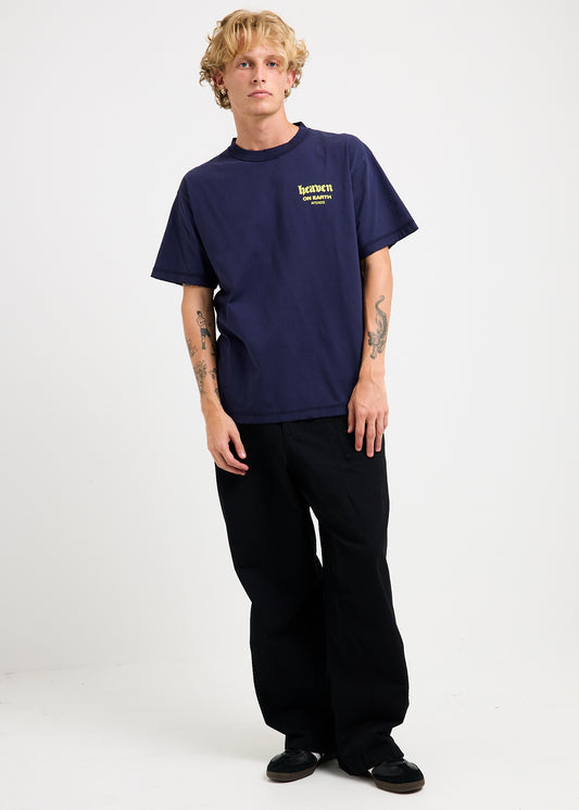 Heaven Heavyweight Boxy T-Shirt WASHED DEEP SEA