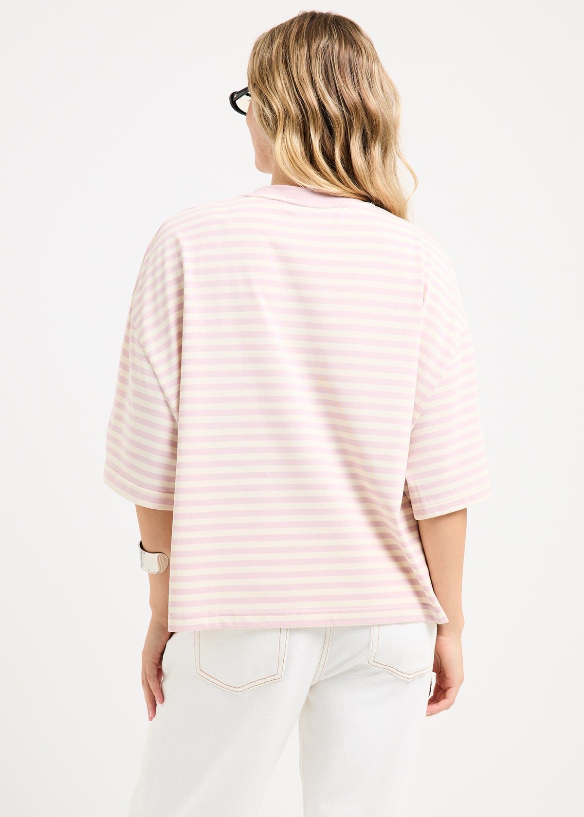 Bloom Short Sleeve T-Shirt BLUSH STRIPE