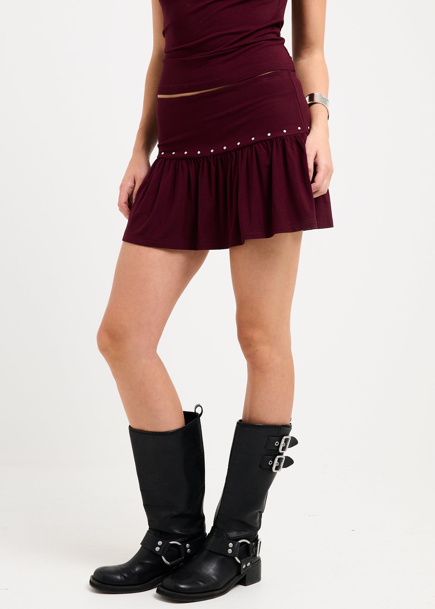 Lina Studded Mini Skirt