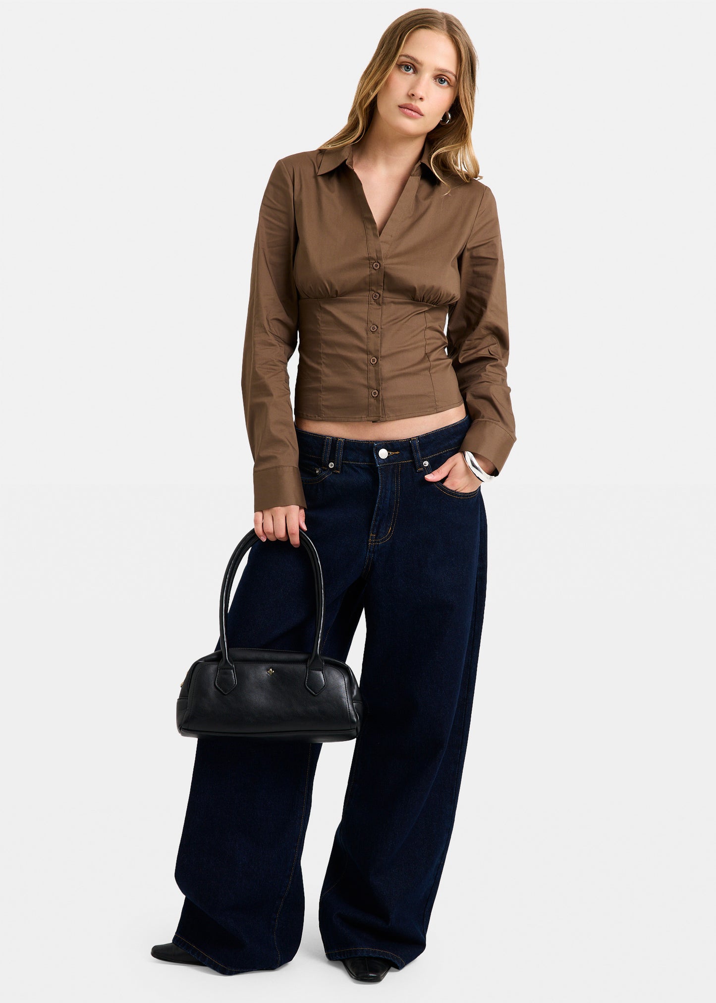 Isha Button Down Long Sleeve Shirt