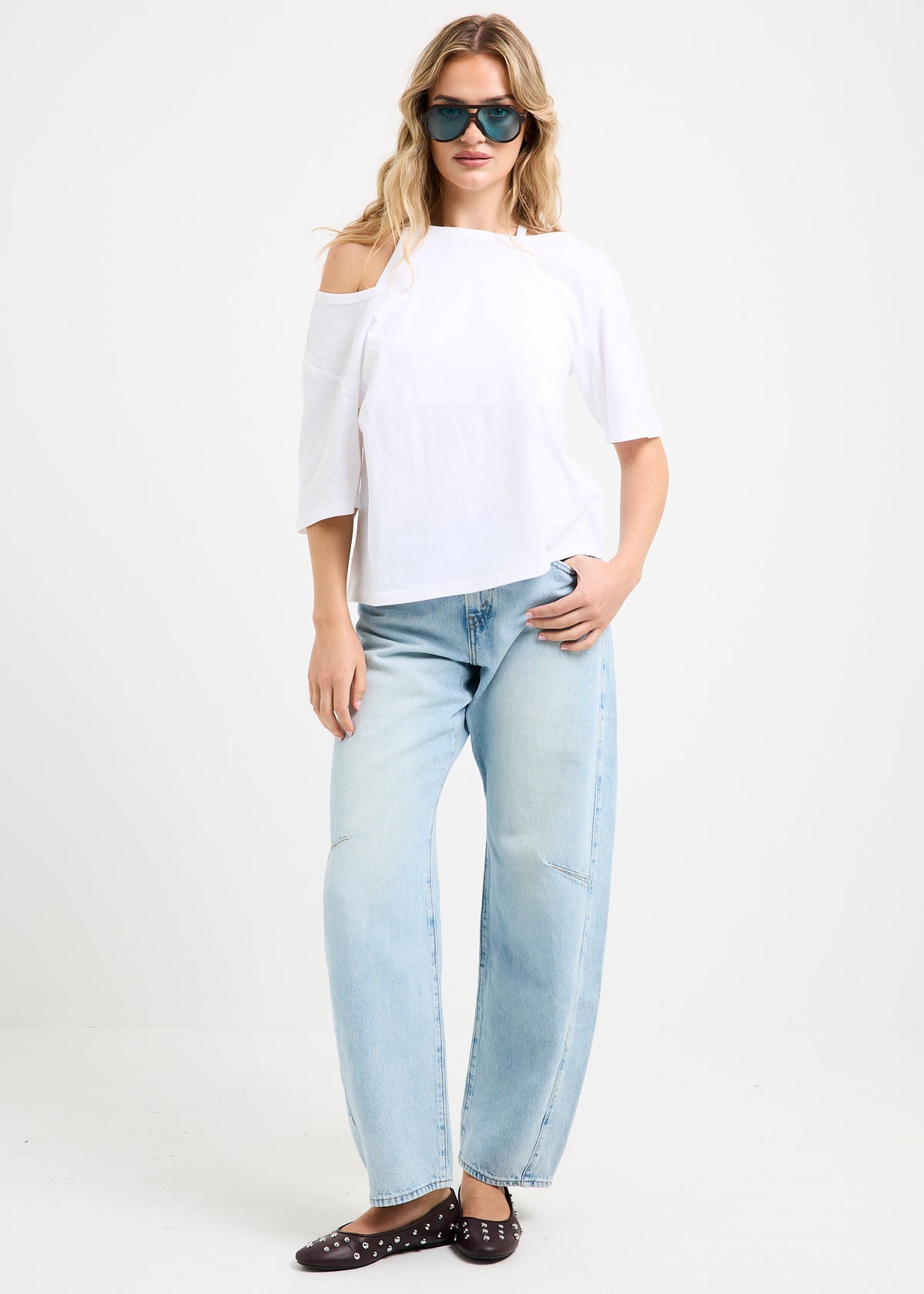 Claire Double Layered T-Shirt WHITE