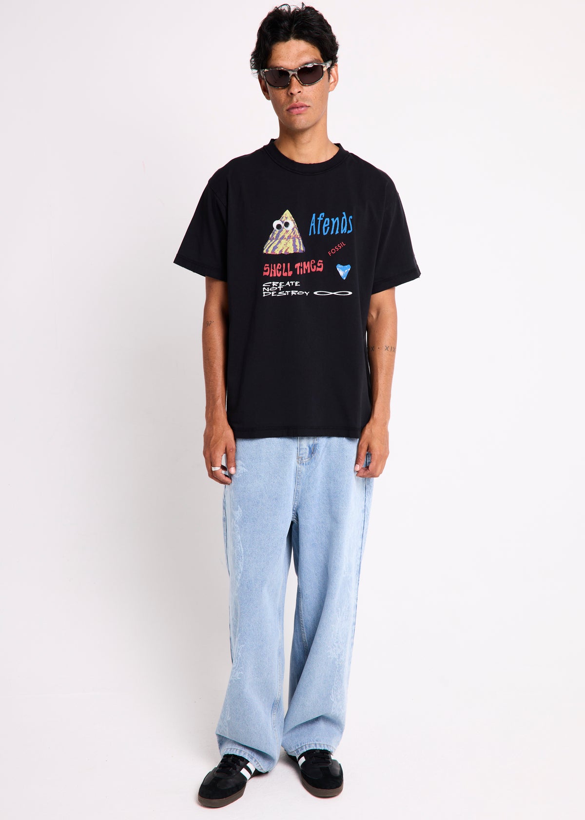Shell Times Boxy T-Shirt STONE BLACK