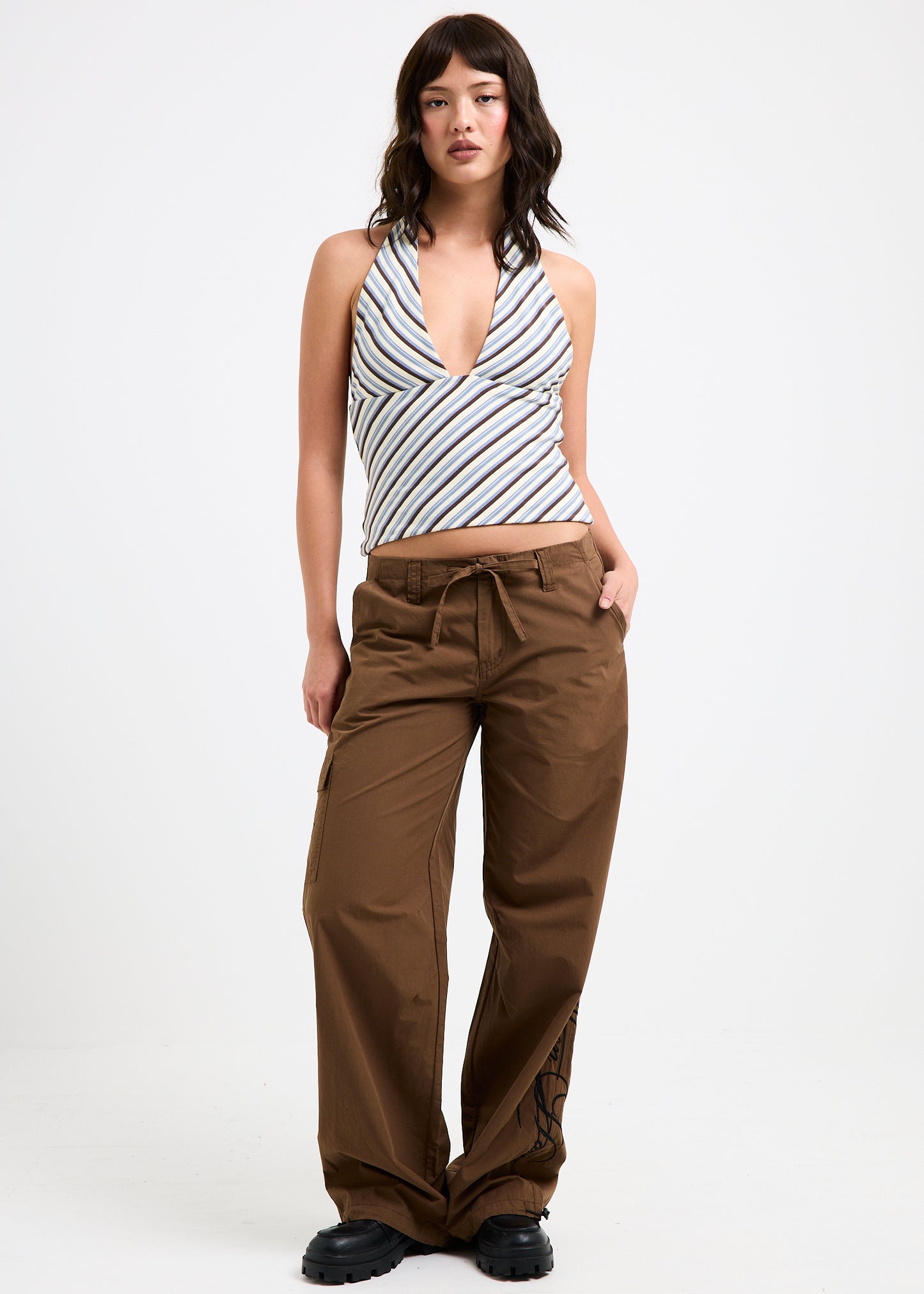 Danni Stripe Halter Top