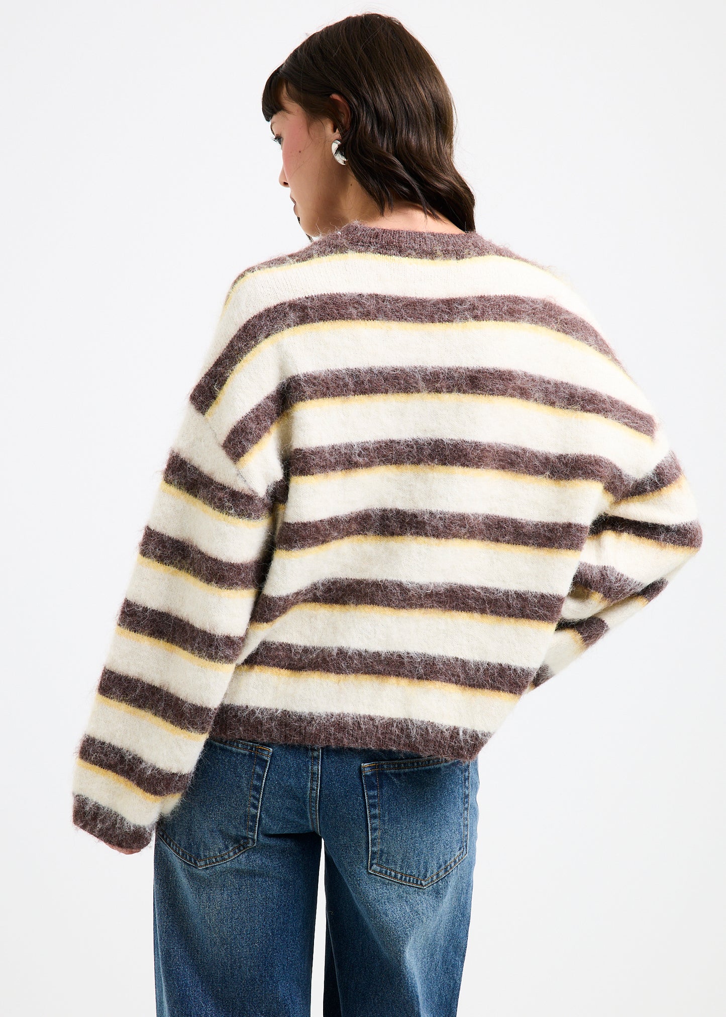 Aisha Brushed Stripe Crew Knit