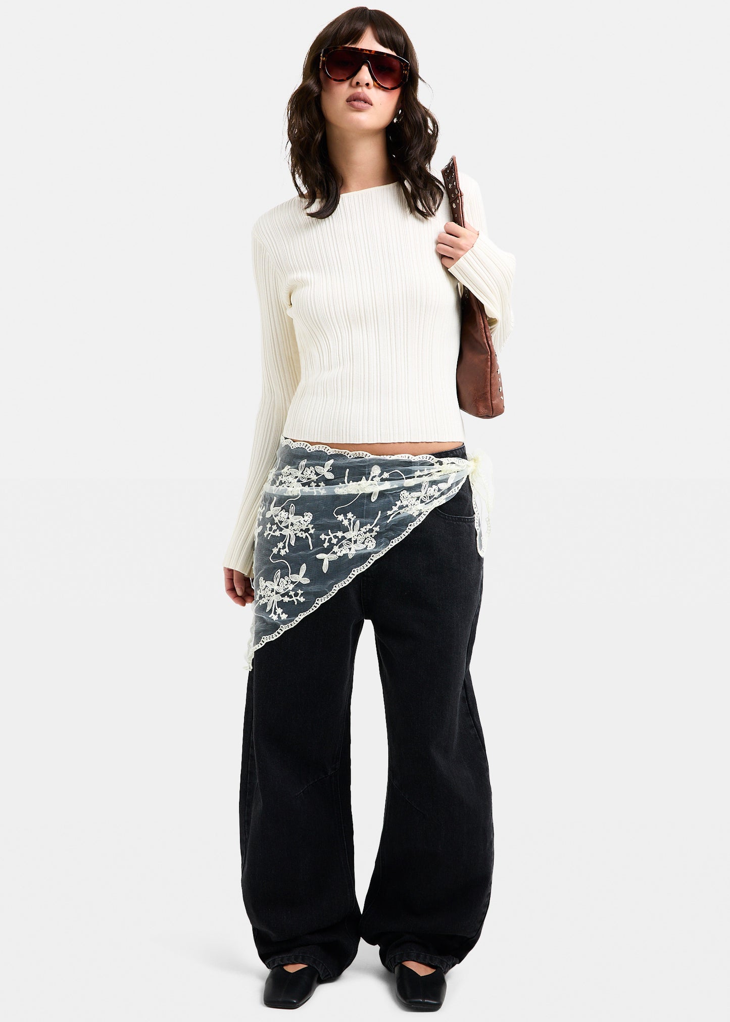Holland Boat Neck Long Sleeve Knit Top