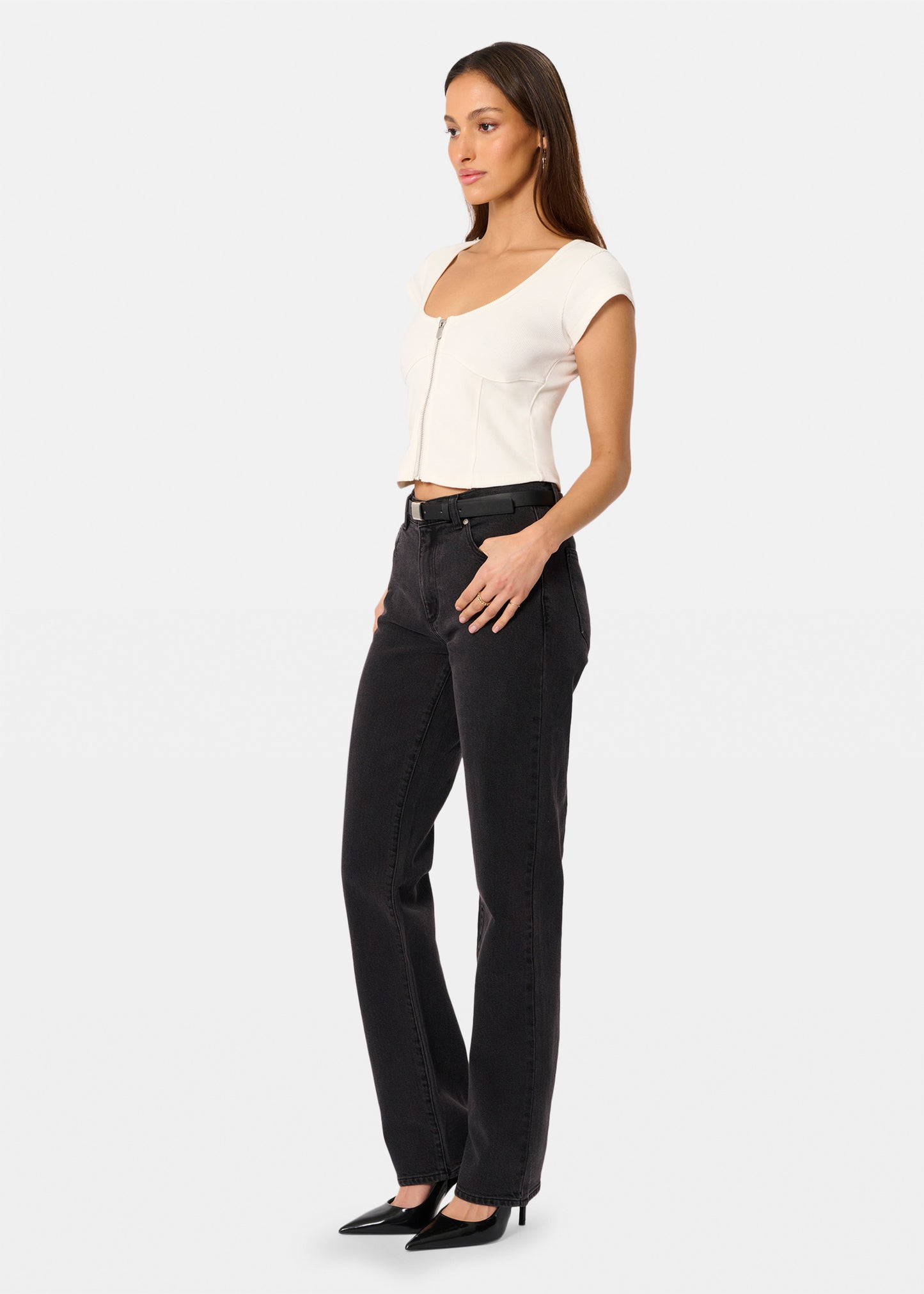 95 Mid Straight Denim Jeans