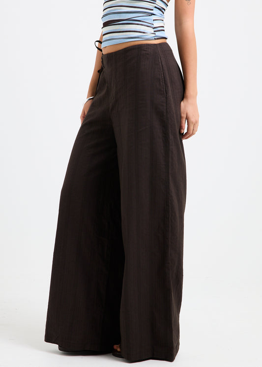 Sydney Wide Pleat Pants BROWN