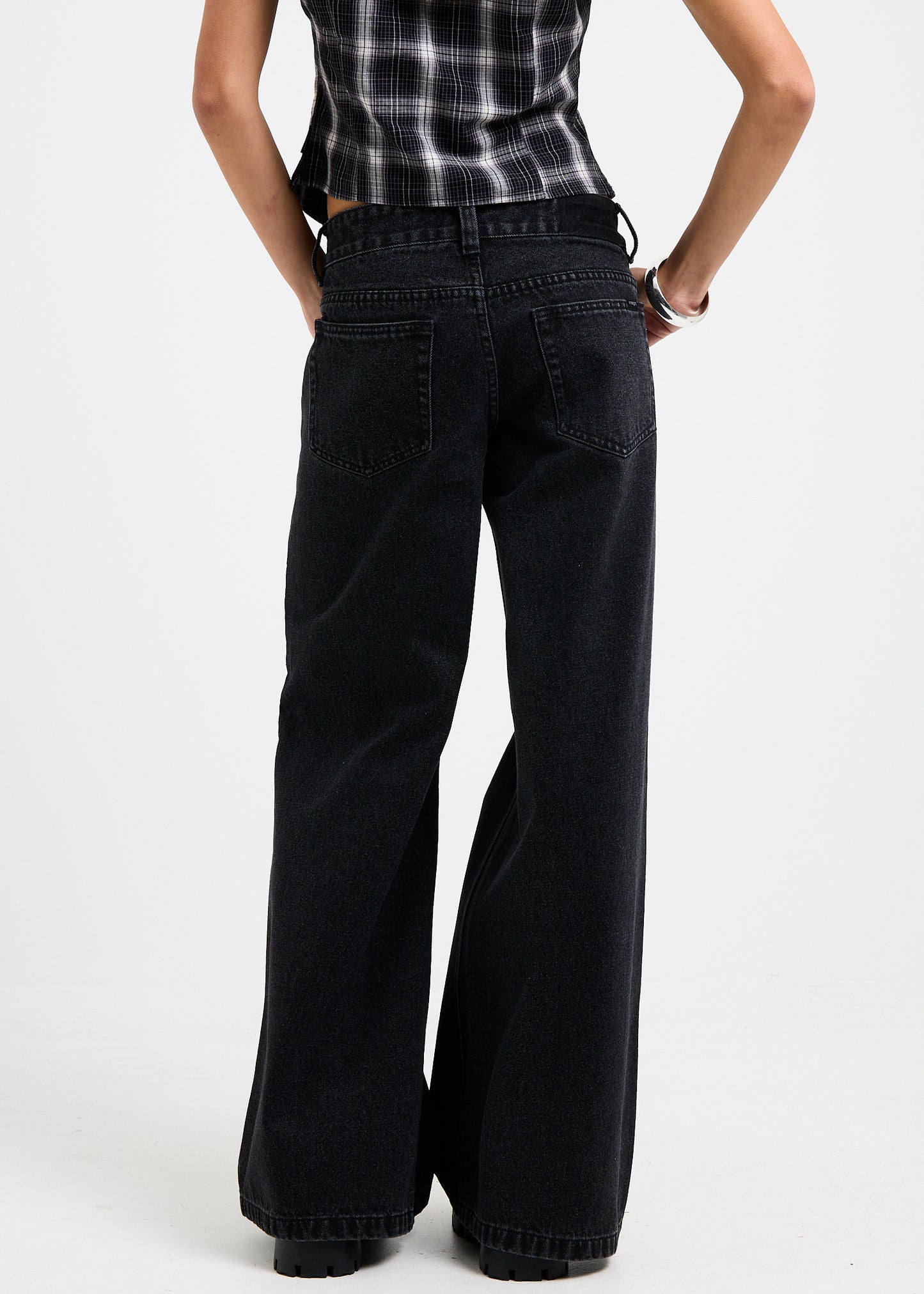 Elise Low Wide Denim Jeans