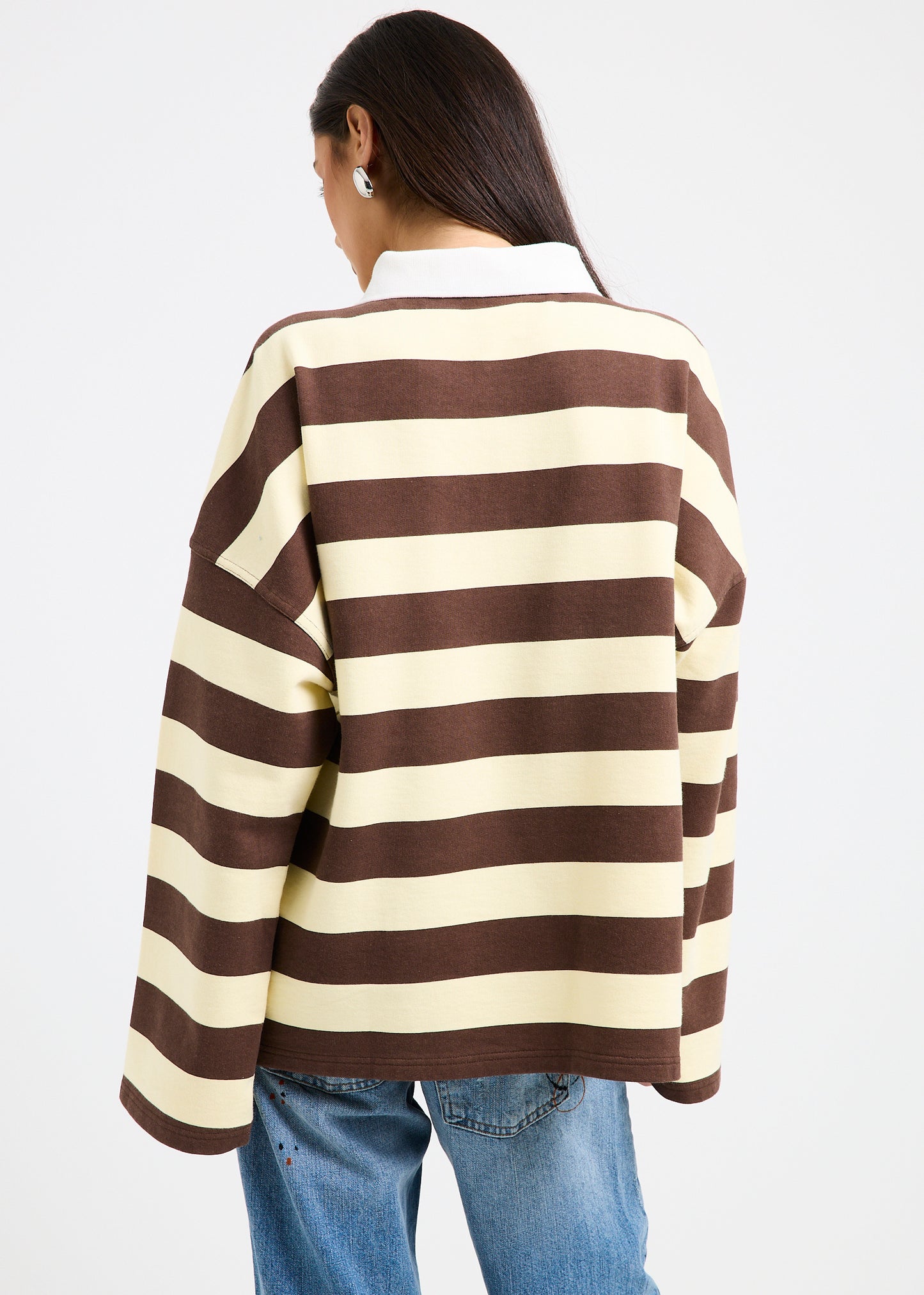 Portland Striped Polo Sweat Shirt
