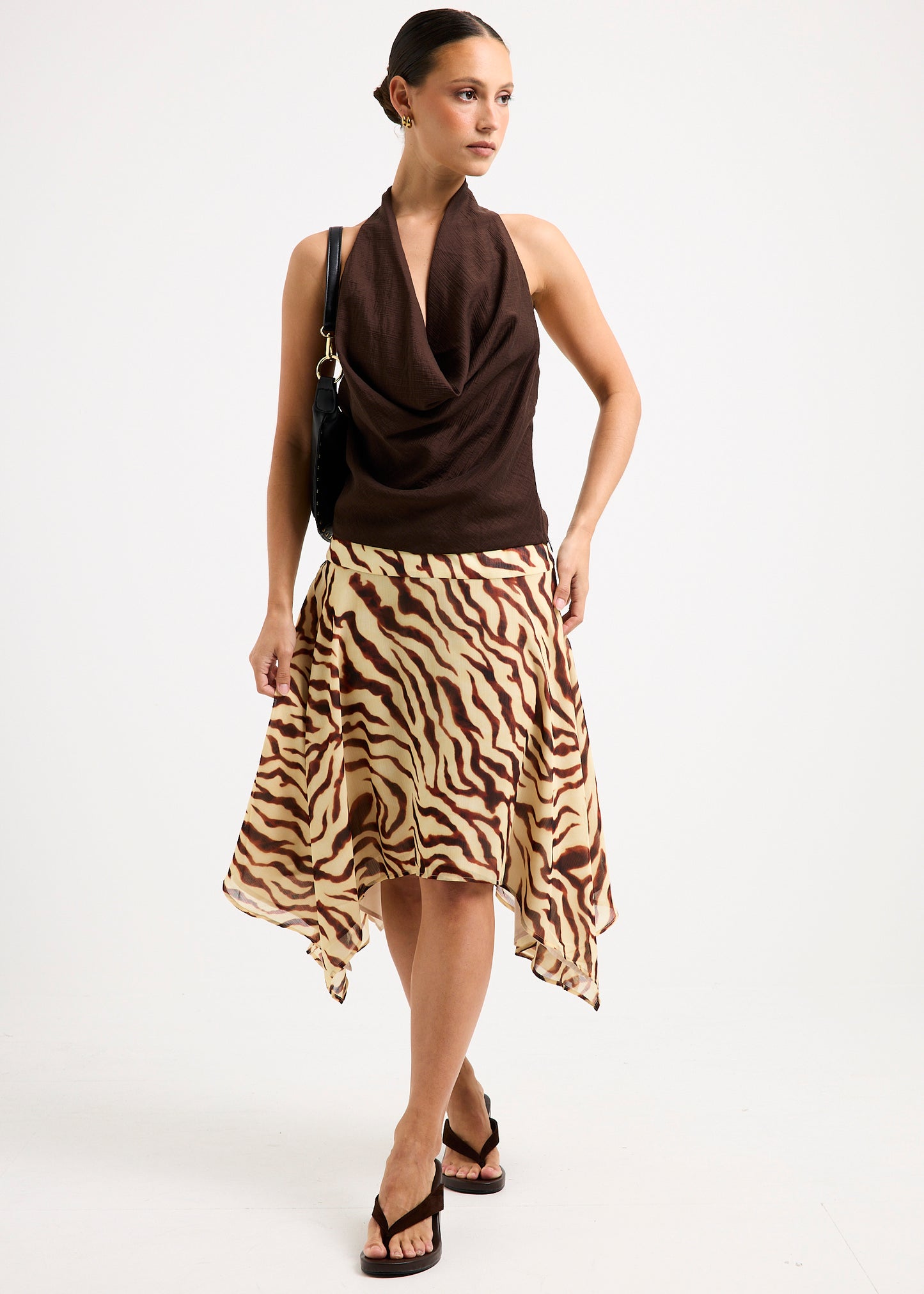 Skye Plunge Cowl Top