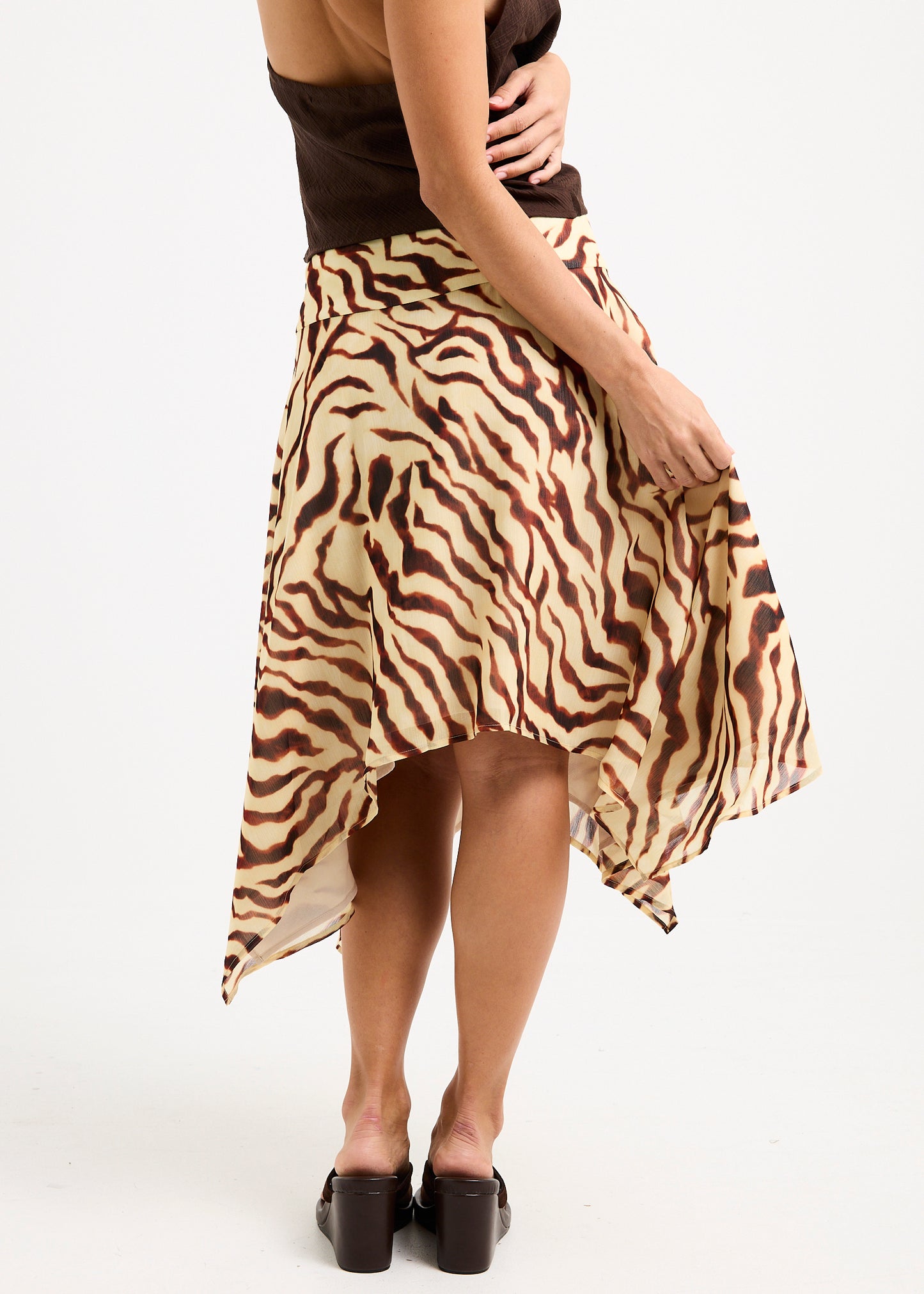 Linda Sheer Slip Midi Skirt