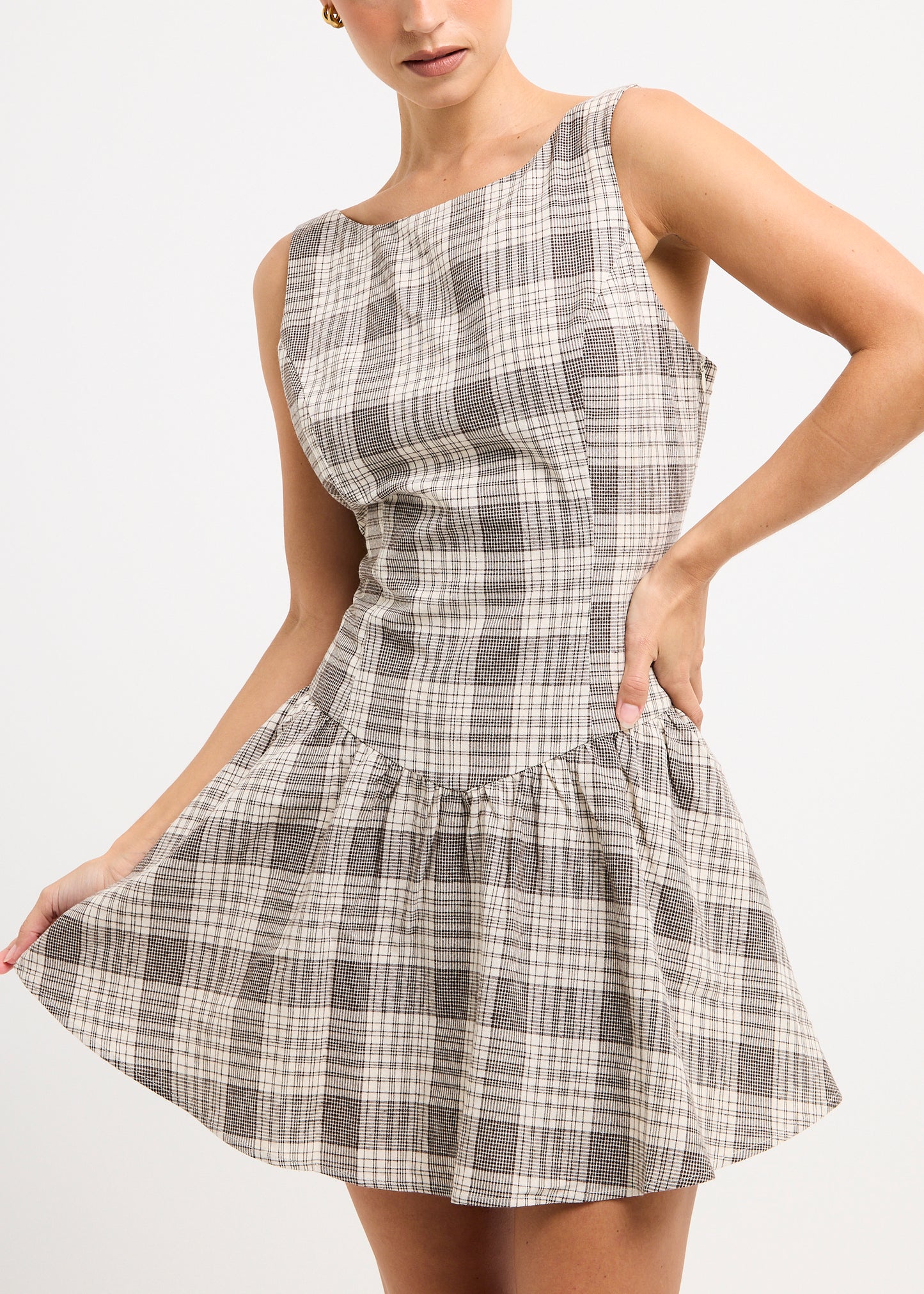 Guava Shirred Mini Dress