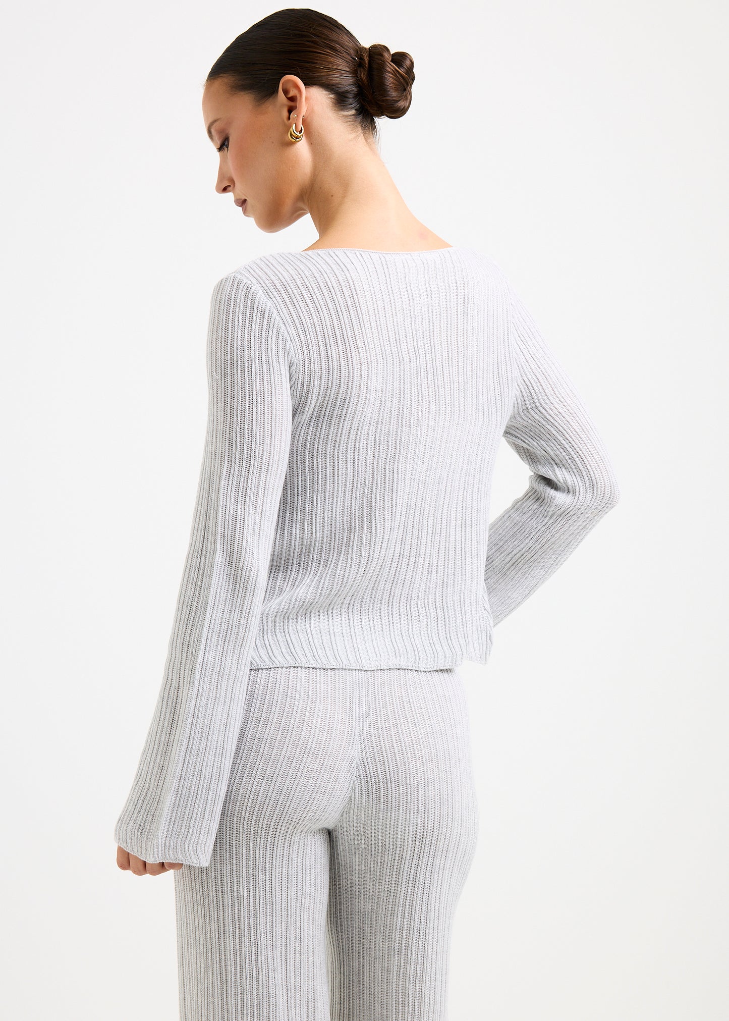 Ireland Off Shoulder Ribbed Ls Top