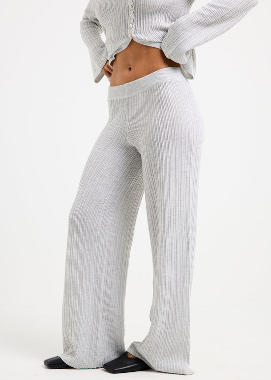 Ireland Wide Leg Knit Pants NATURAL