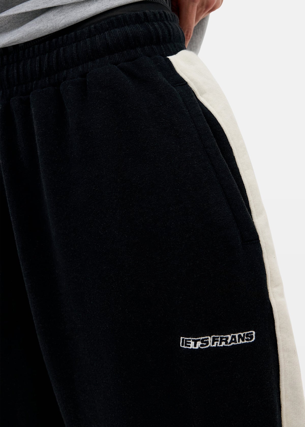 IF Panelled Harri Baggy Joggers BLACK-001