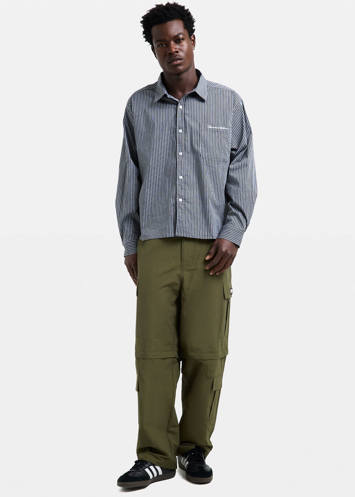 Miami Striped Long Sleeve Shirt GREY