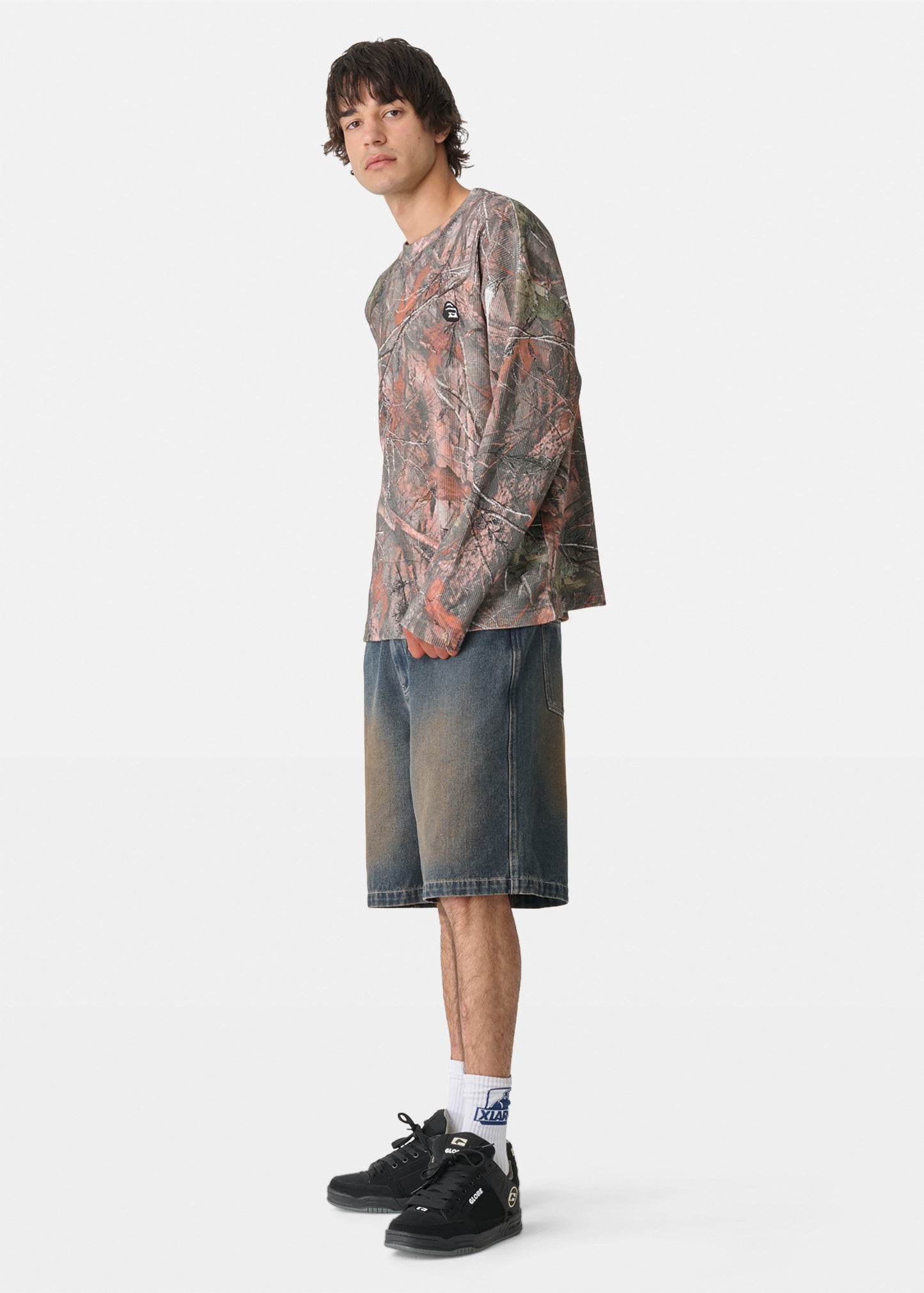Camo Waffle Knit long sleeve Tee