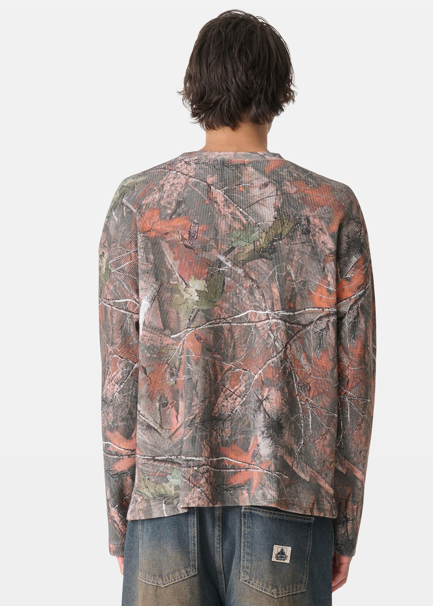 CAMO WAFFLE KNIT LS TEE