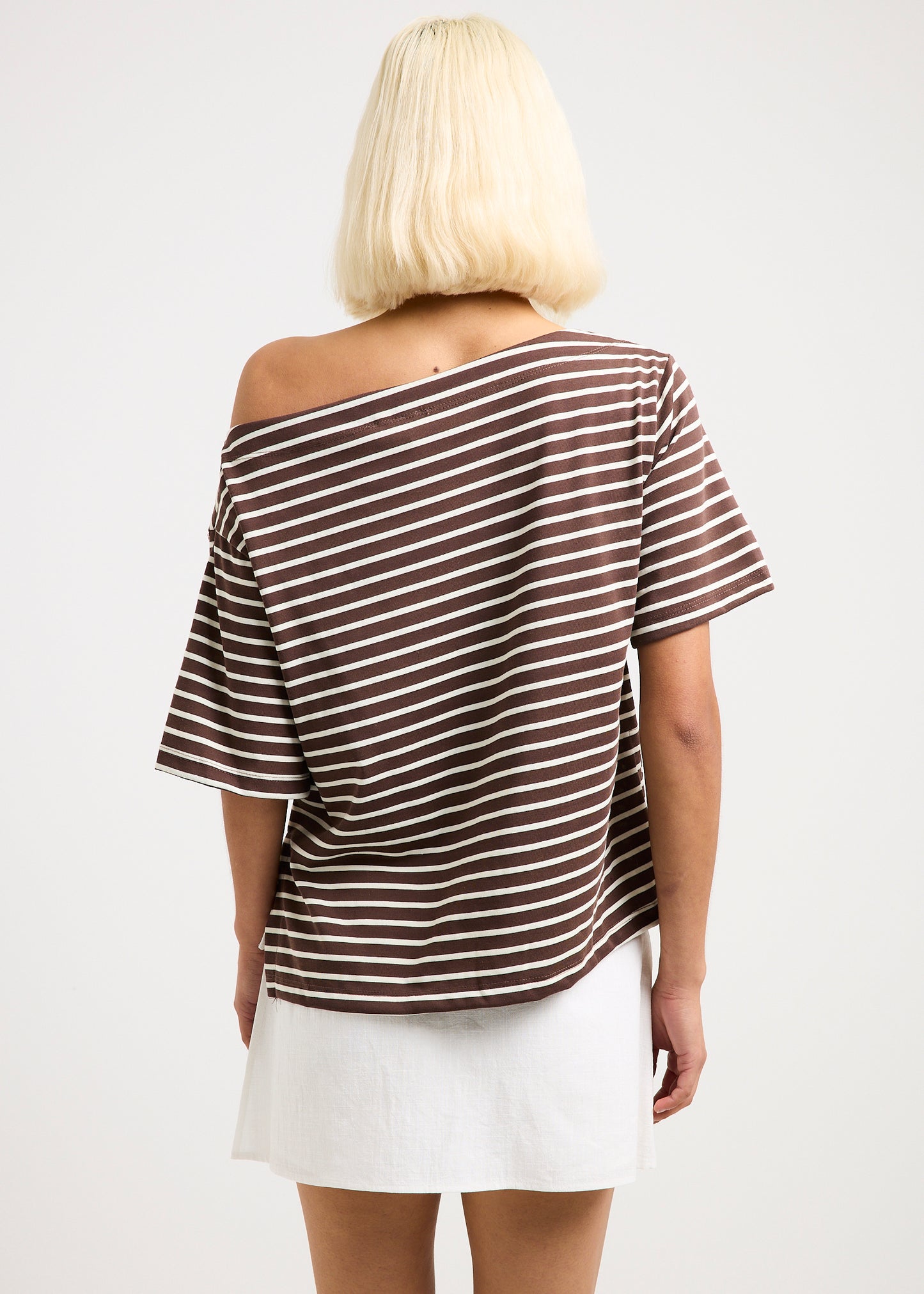 Amber Asymmetric Stripe Top