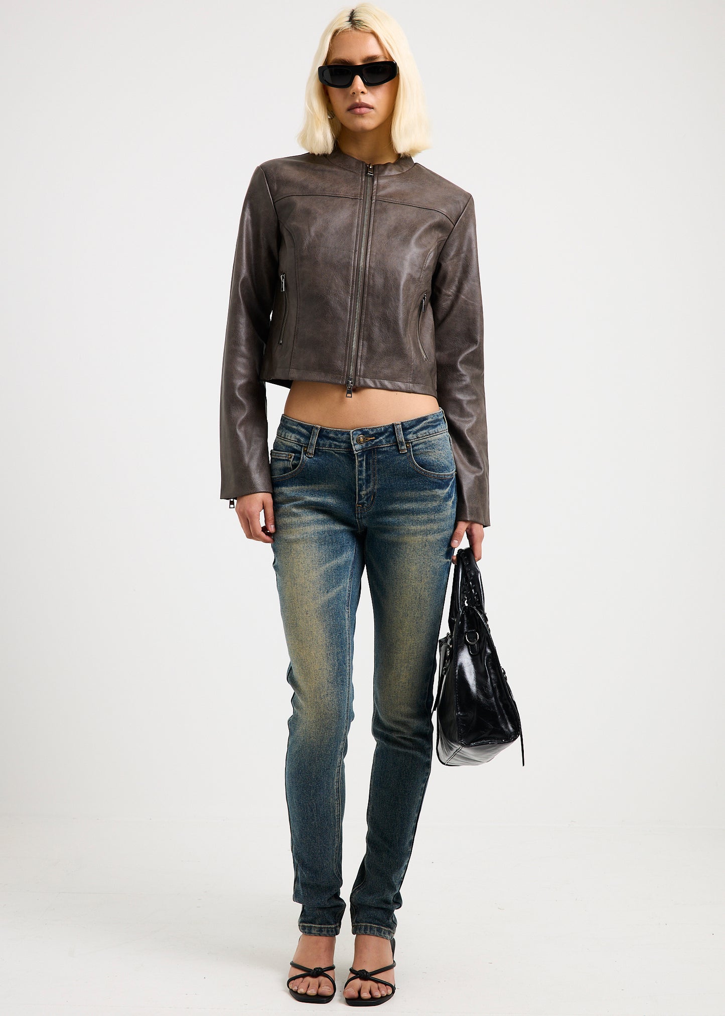 Lea Double Zip PU Jacket