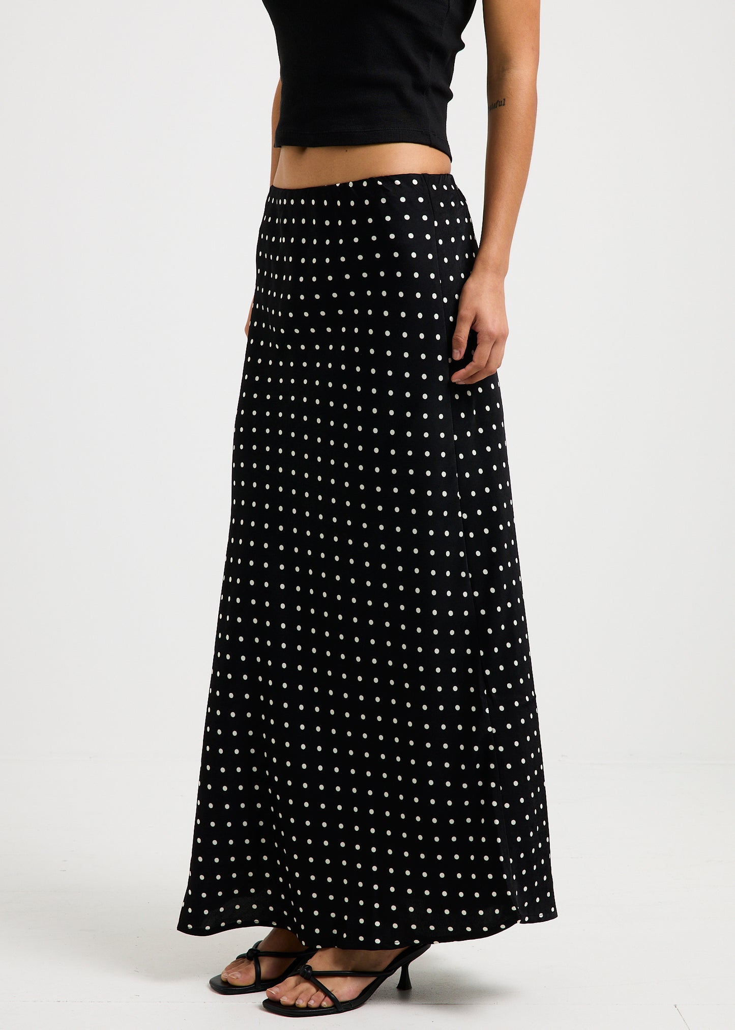 Macko Polka Lace Maxi Skirt