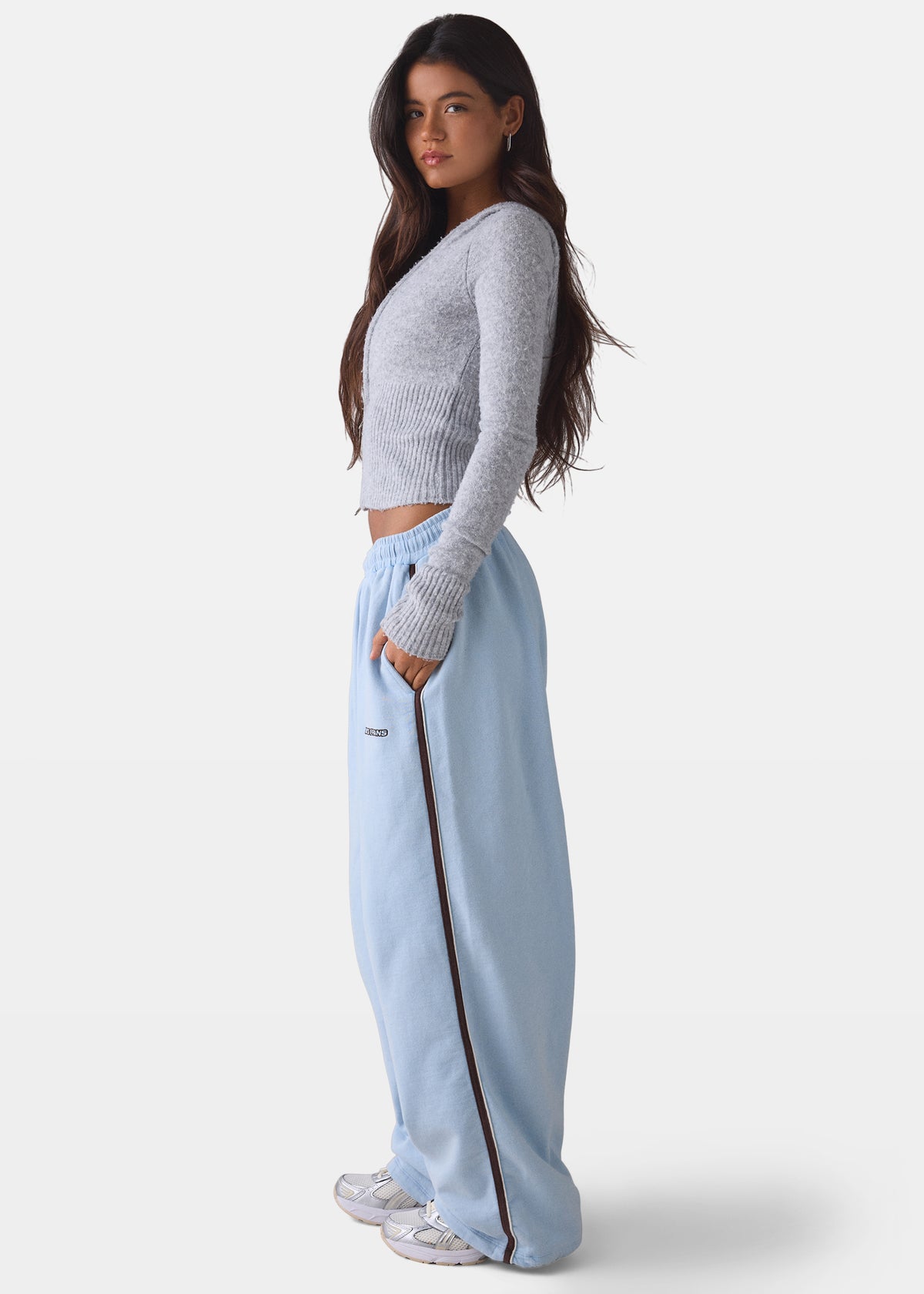 Harri Wide Leg Jogger Pants ICE BLUE (4410)