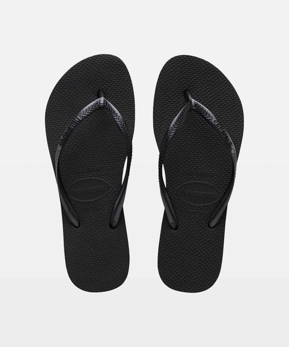Slim Flatform Flip Flops BLACK