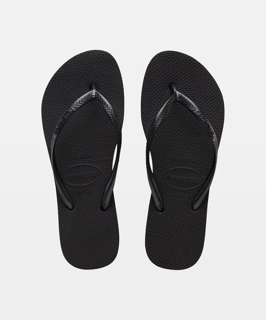 Slim Flatform Flip Flops BLACK