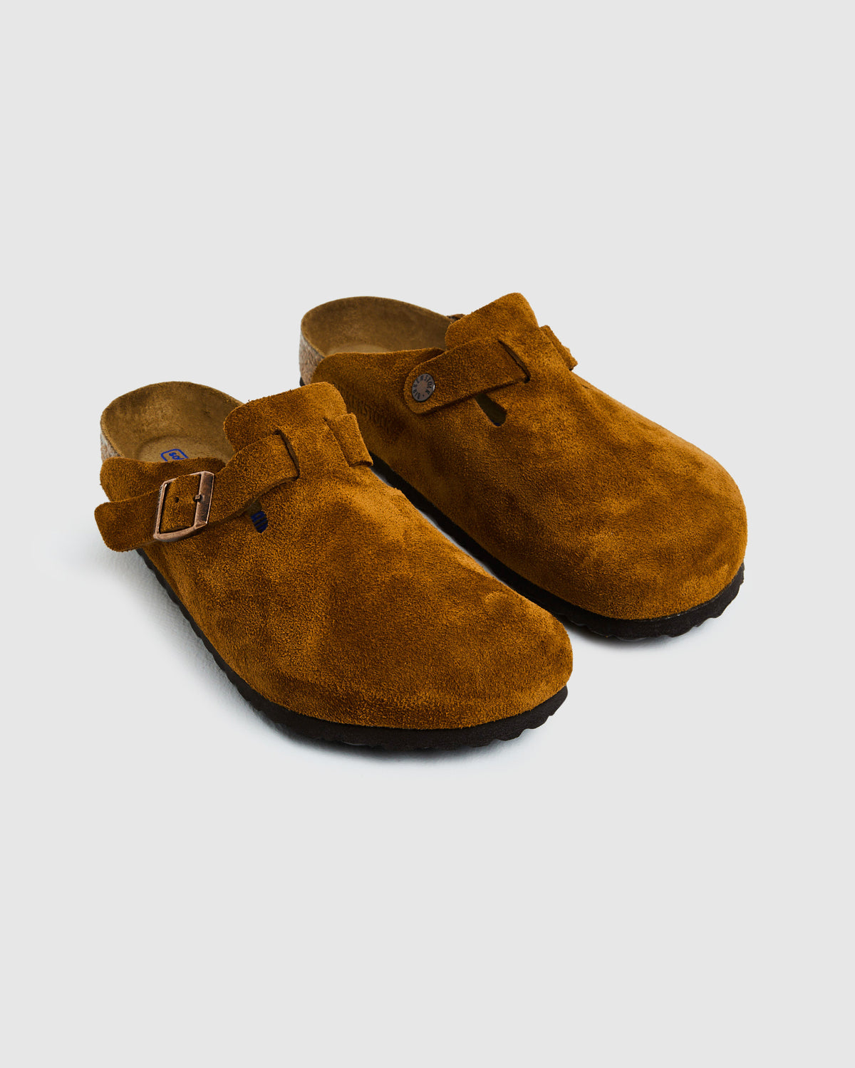 Boston Soft Footbed Suede Leather Sandals Mink
