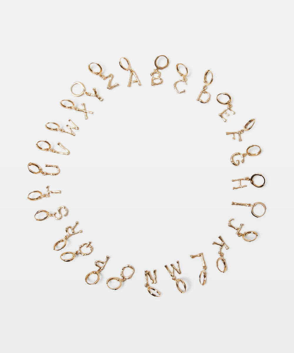 Gold Initial Earrings