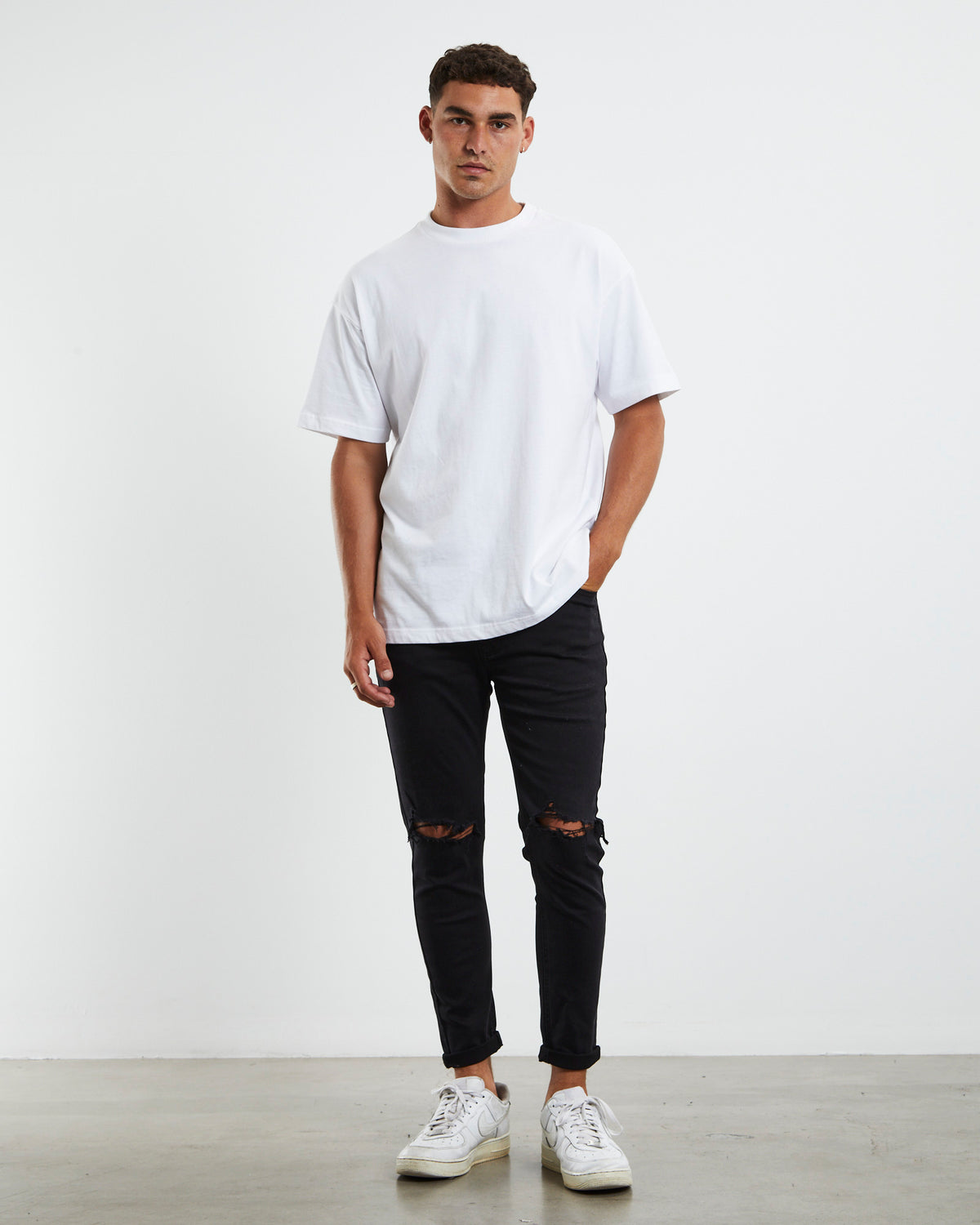 Offset Denim Jeans Base BLACK