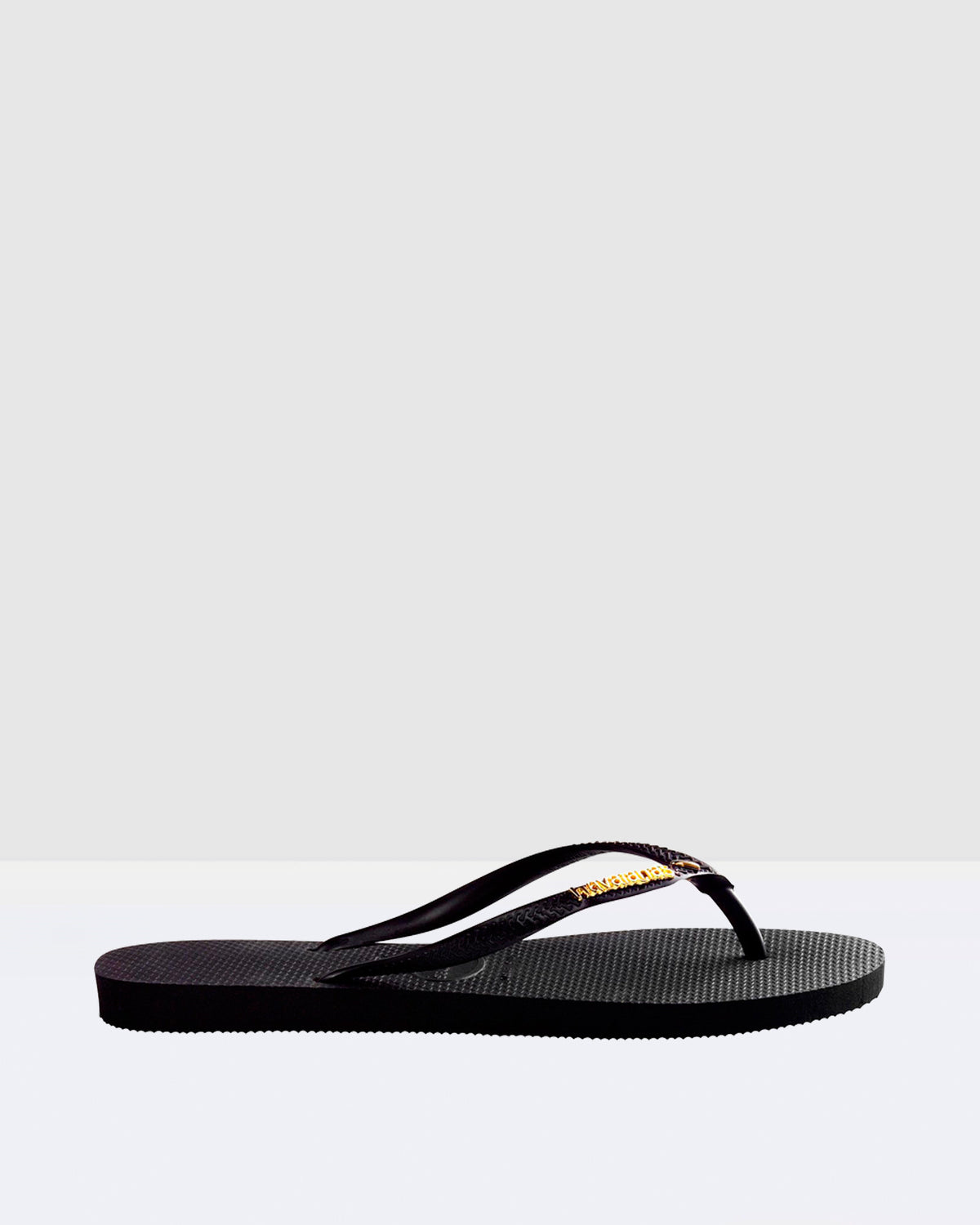Slim Logo Thongs BLACK/GOLD