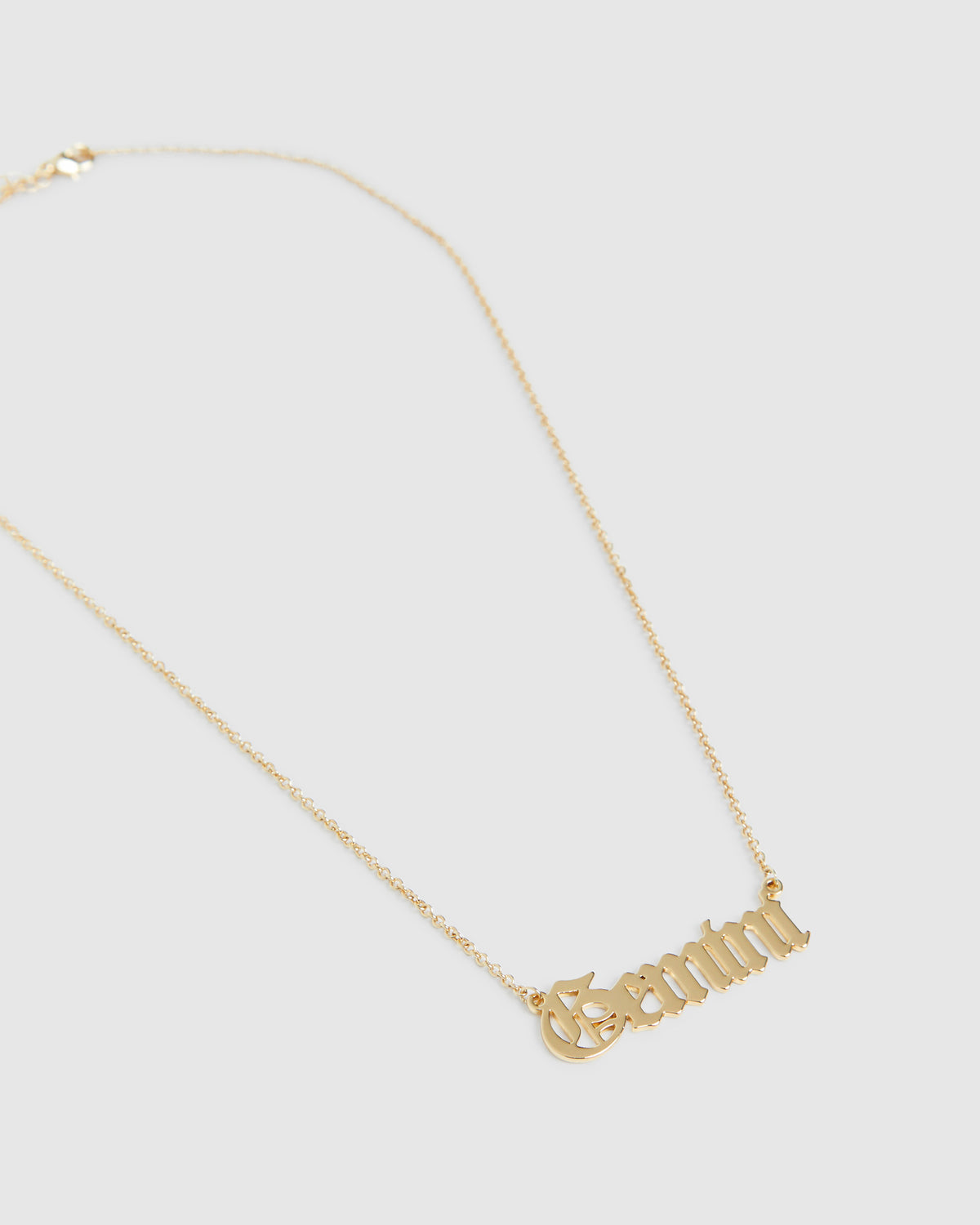 14k Gold Gemini Star Sign Necklace